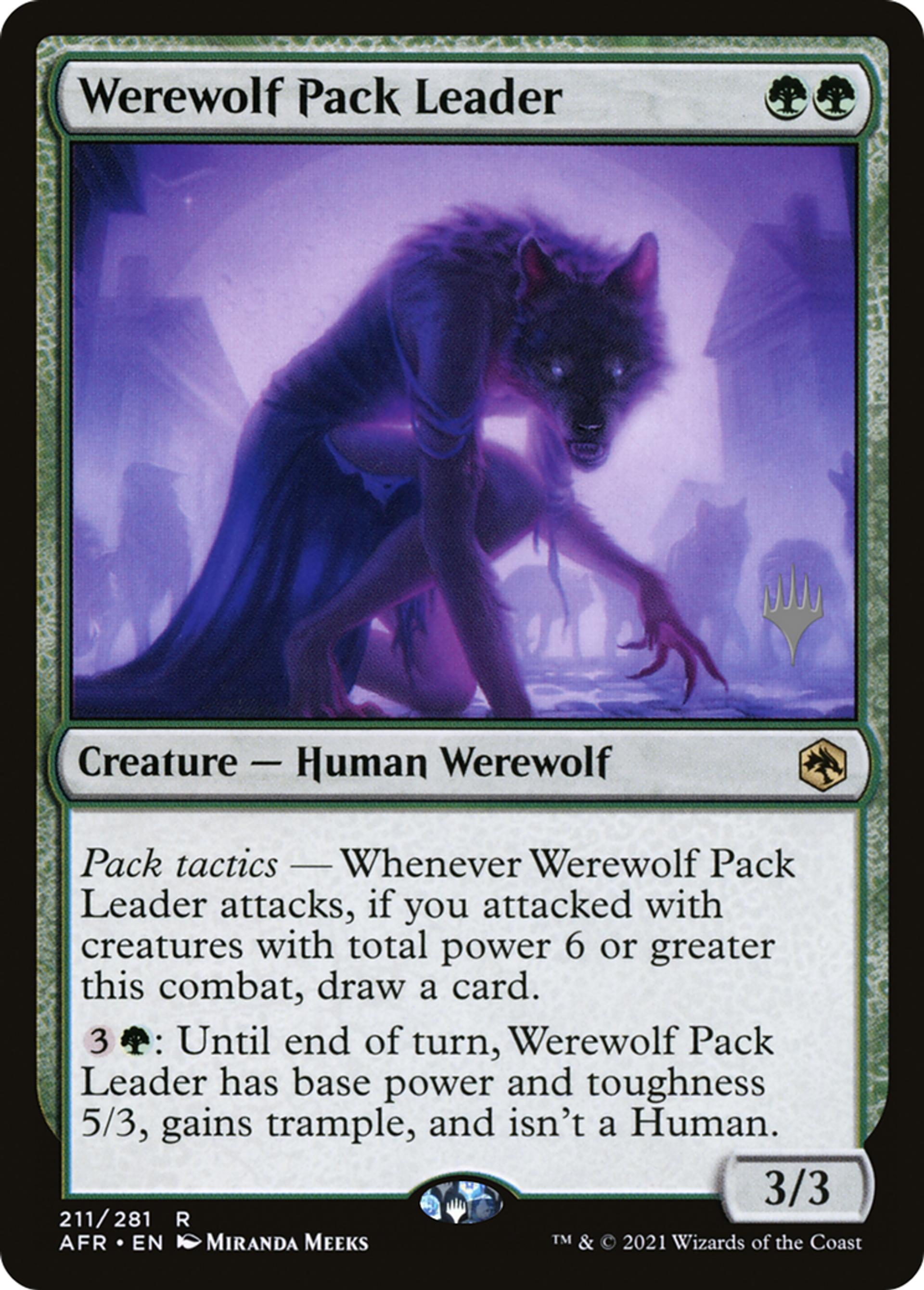 Werewolf Pack Leader — Adventures in the Forgotten Realms Promos — Magic: The Gathering