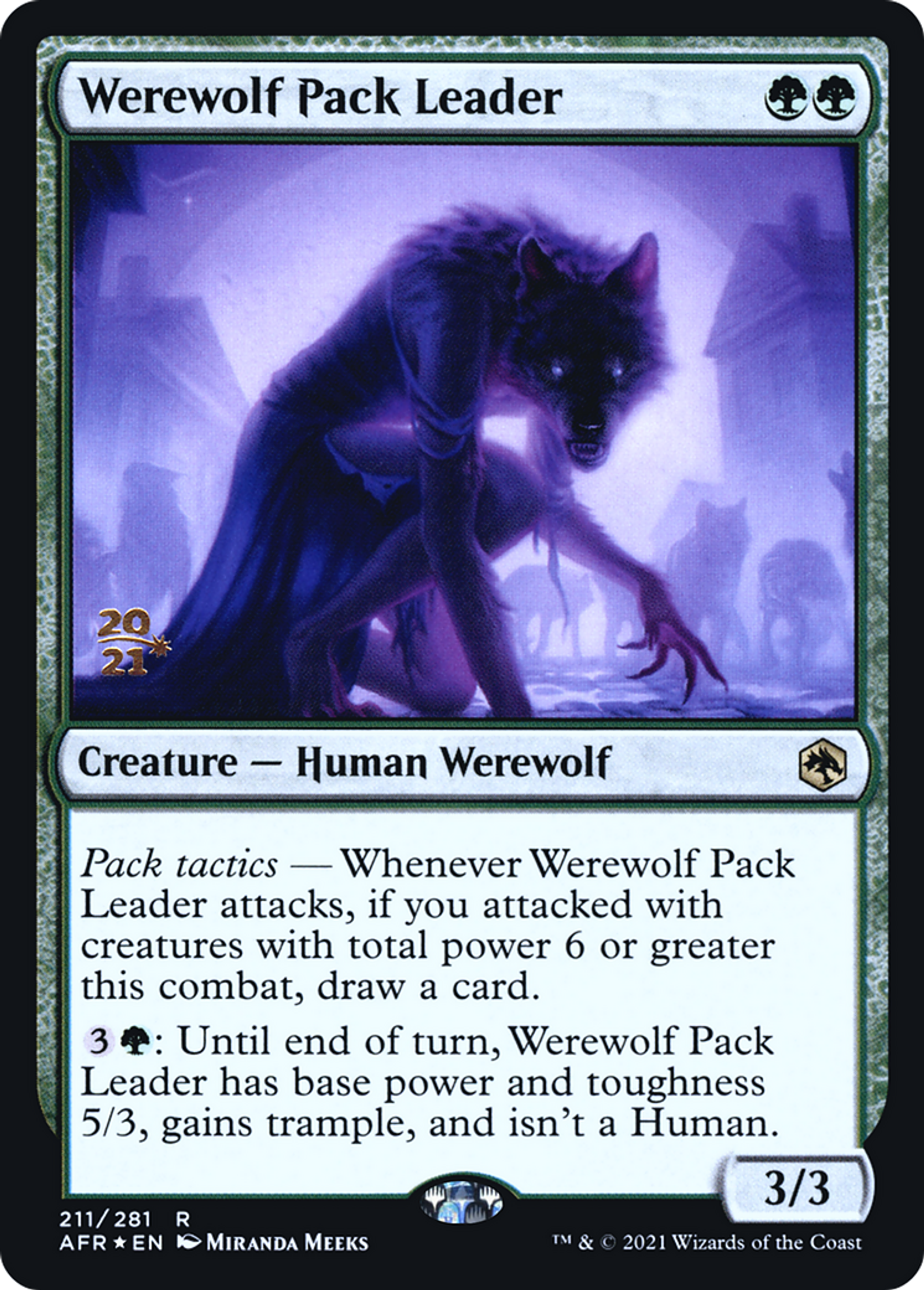 Werewolf Pack Leader — Adventures in the Forgotten Realms Promos — Magic: The Gathering