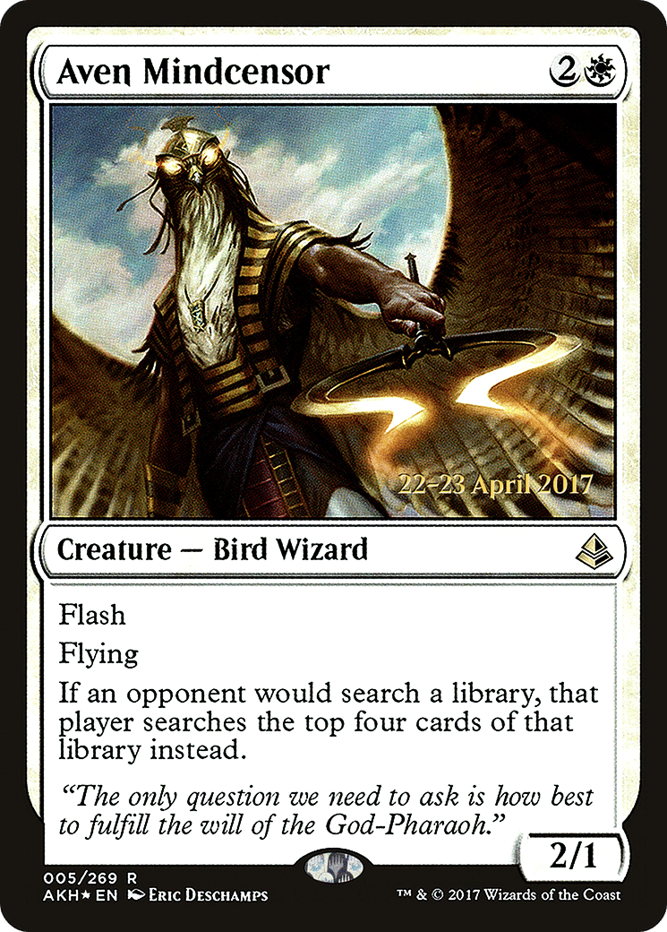 Aven Mindcensor — Amonkhet Promos — Magic: The Gathering