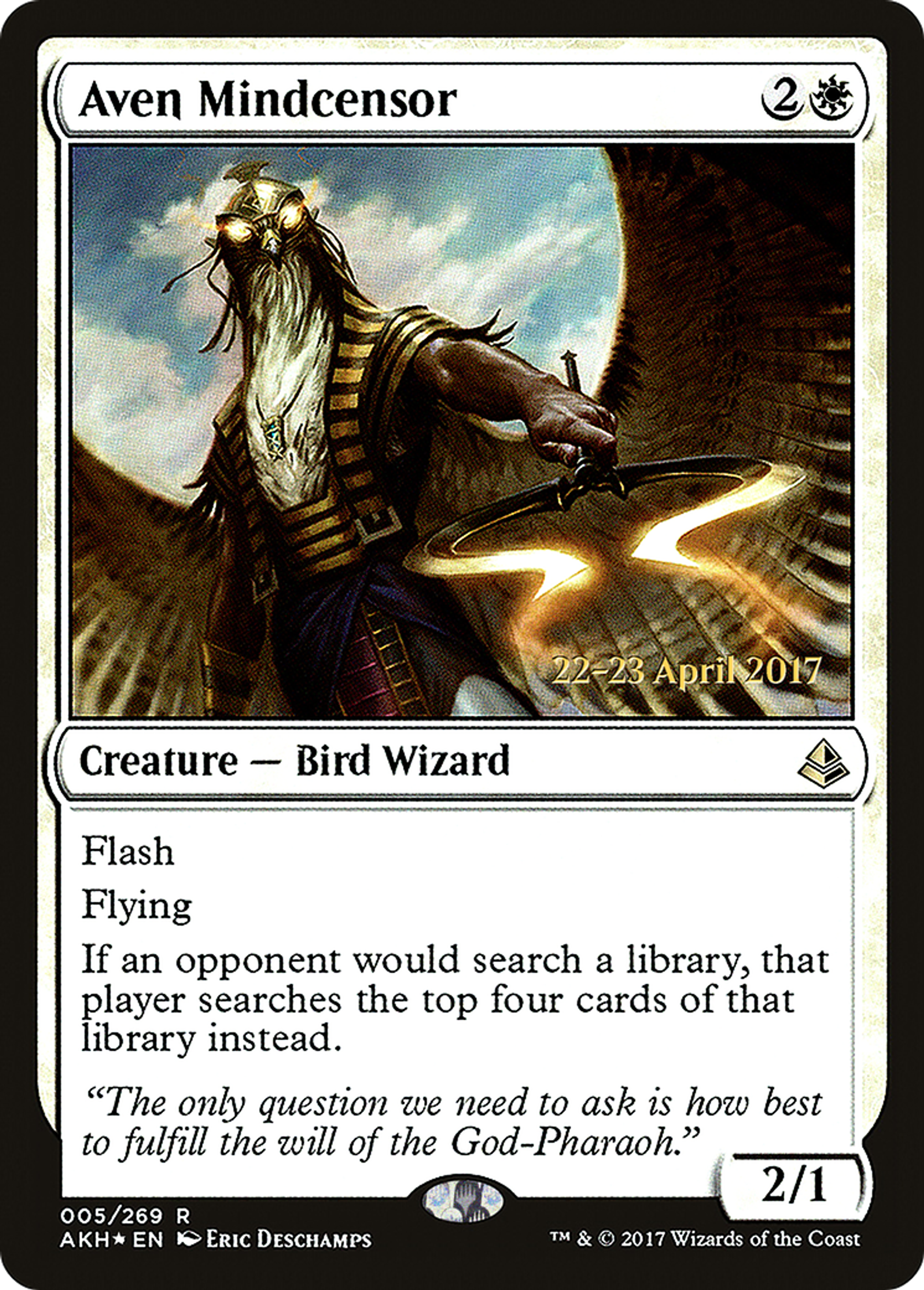 Aven Mindcensor — Amonkhet Promos — Magic: The Gathering