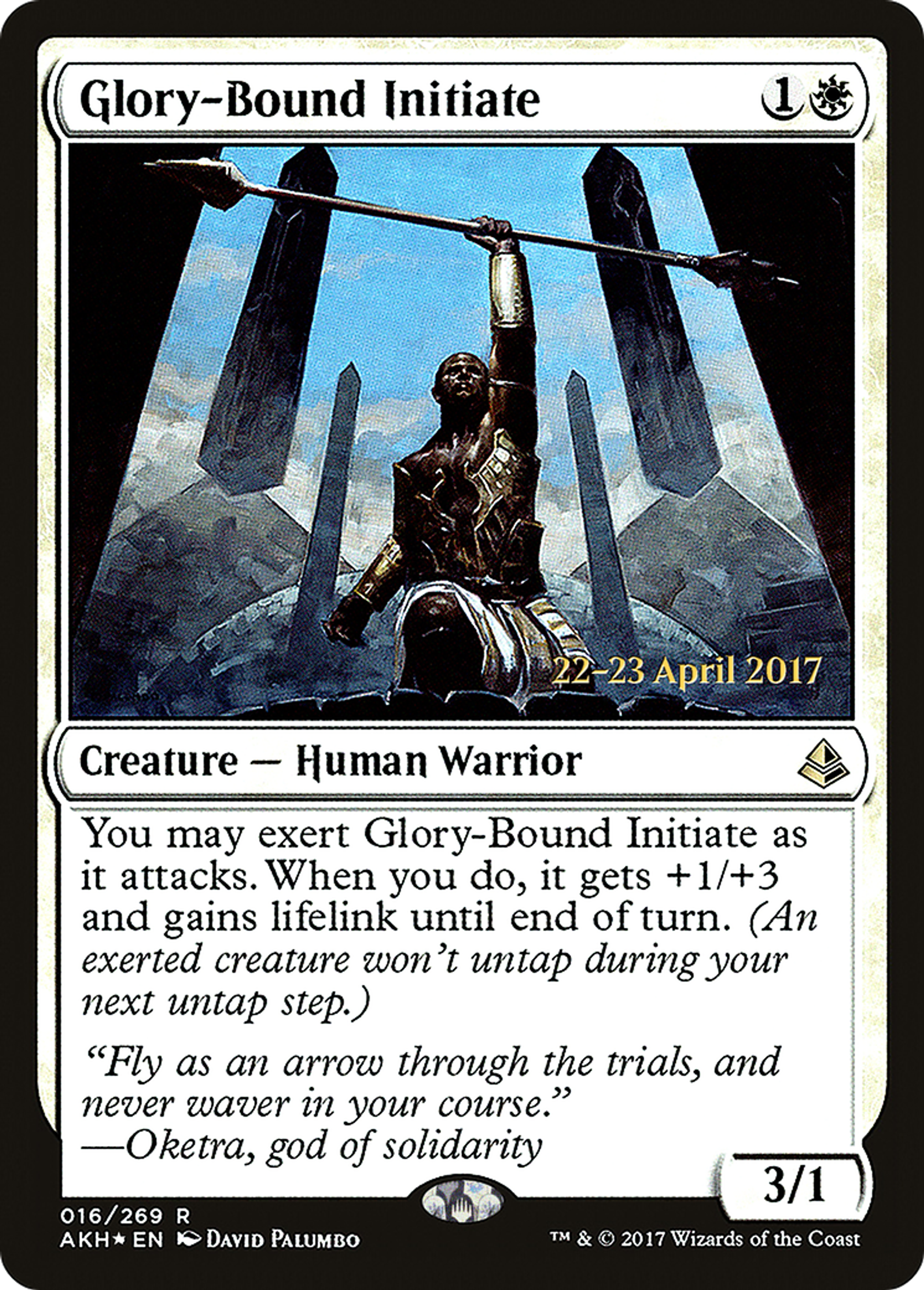 Glory-Bound Initiate — Amonkhet Promos — Magic: The Gathering