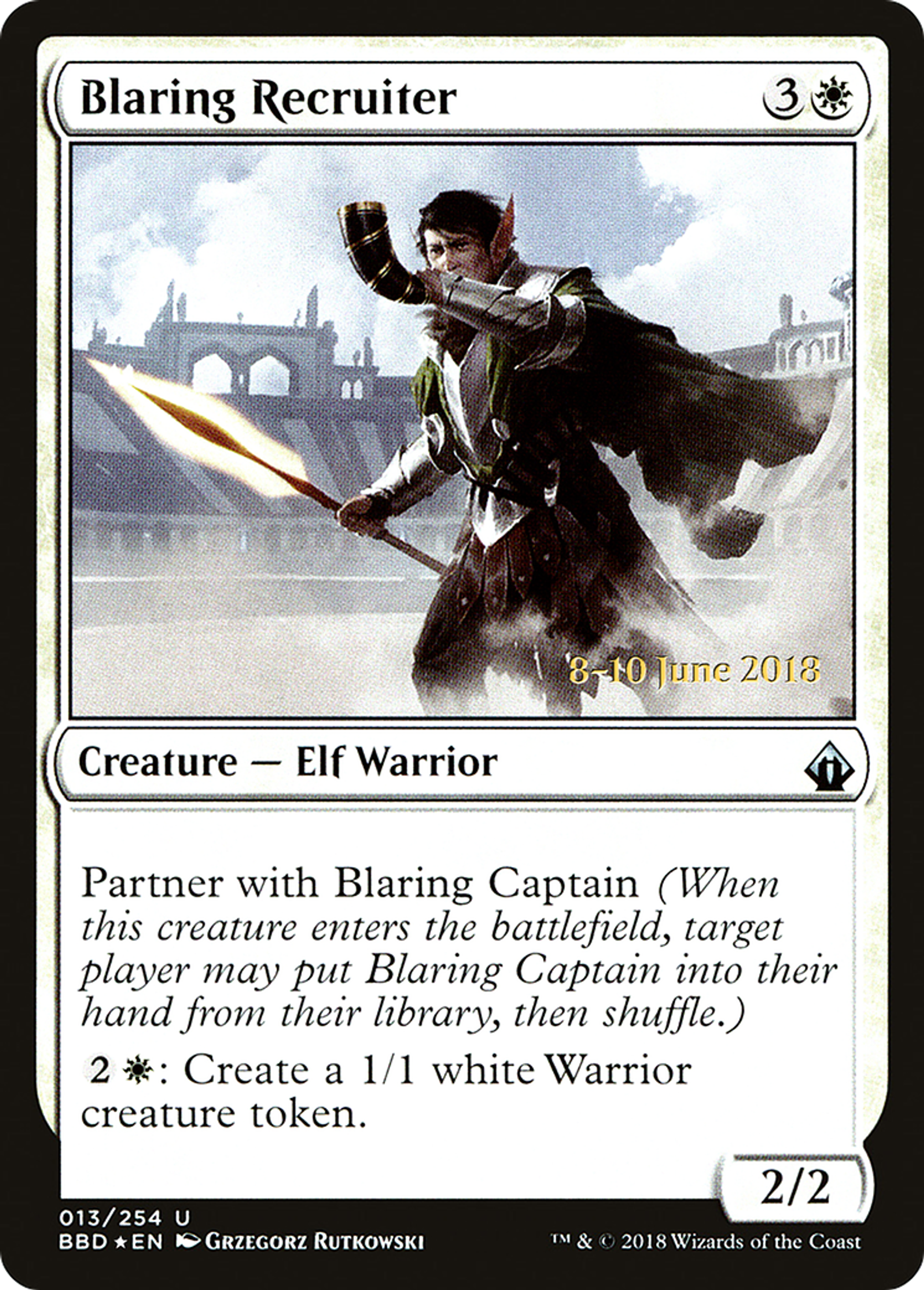 Blaring Recruiter — Battlebond Promos — Magic: The Gathering