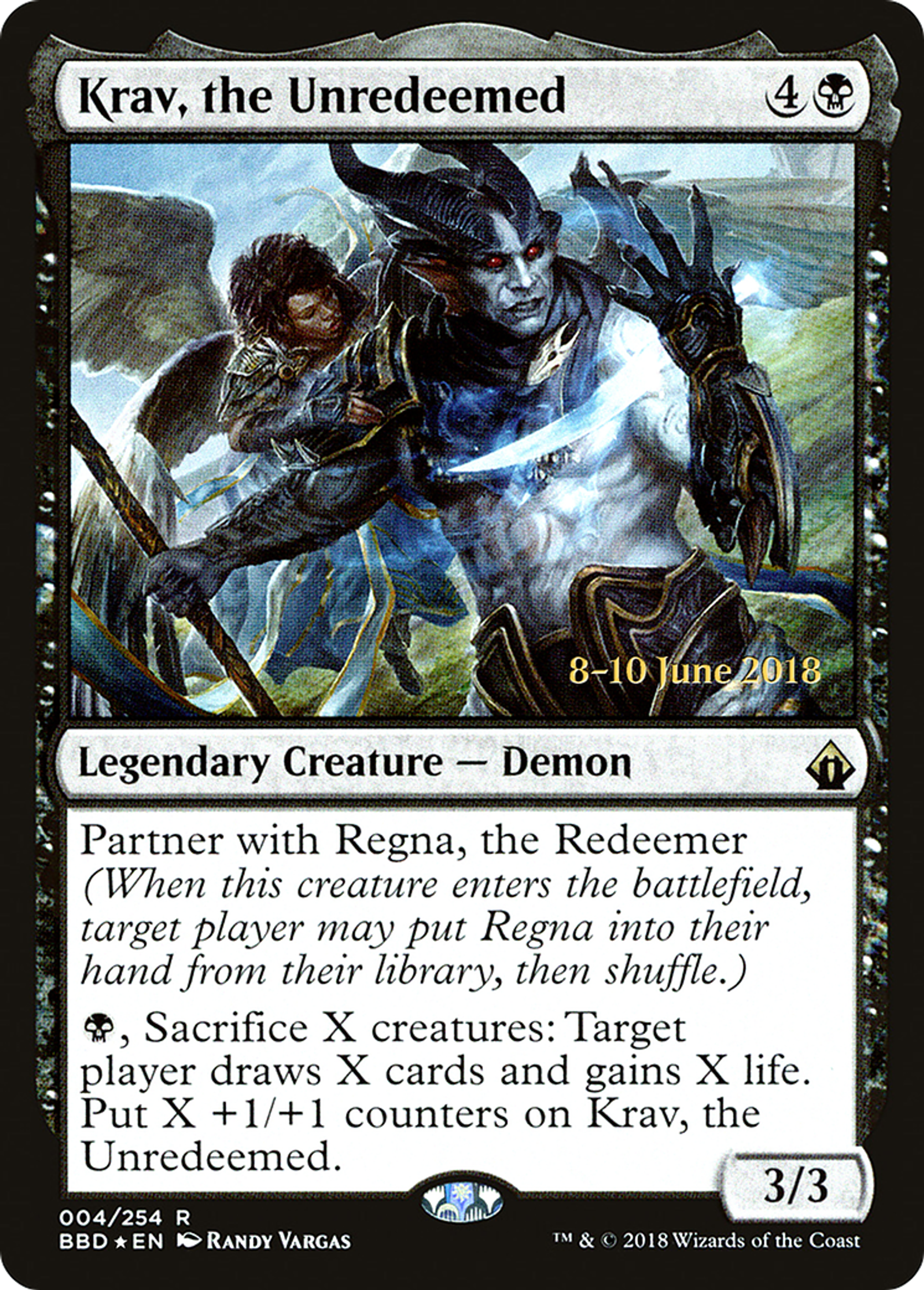 Krav, the Unredeemed — Battlebond Promos — Magic: The Gathering