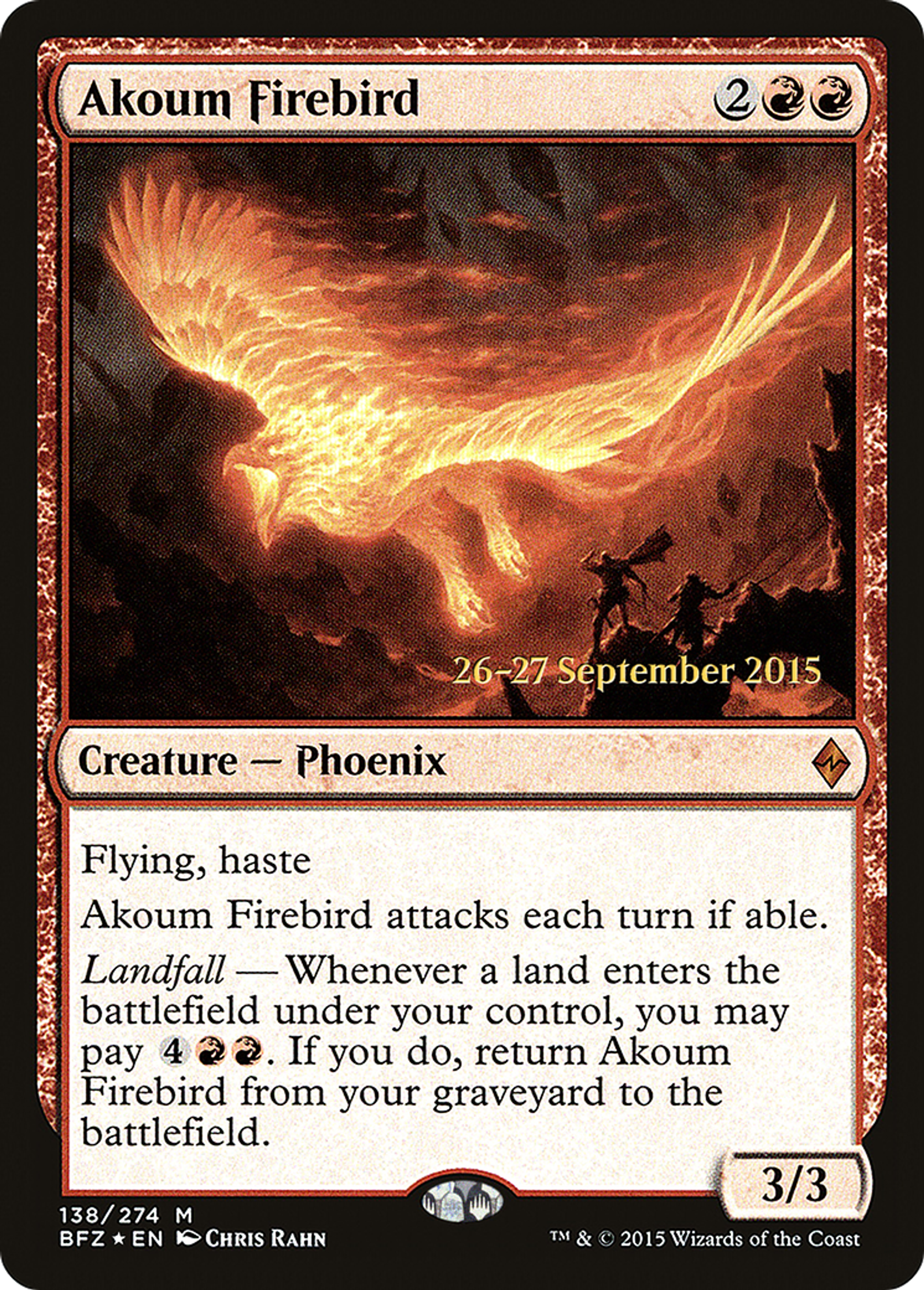 Akoum Firebird — Battle for Zendikar Promos — Magic: The Gathering