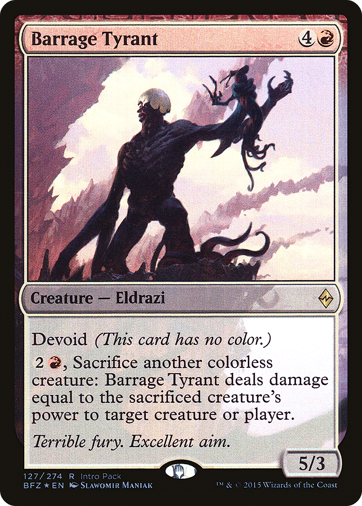 Barrage Tyrant — Battle for Zendikar Promos — Magic: The Gathering