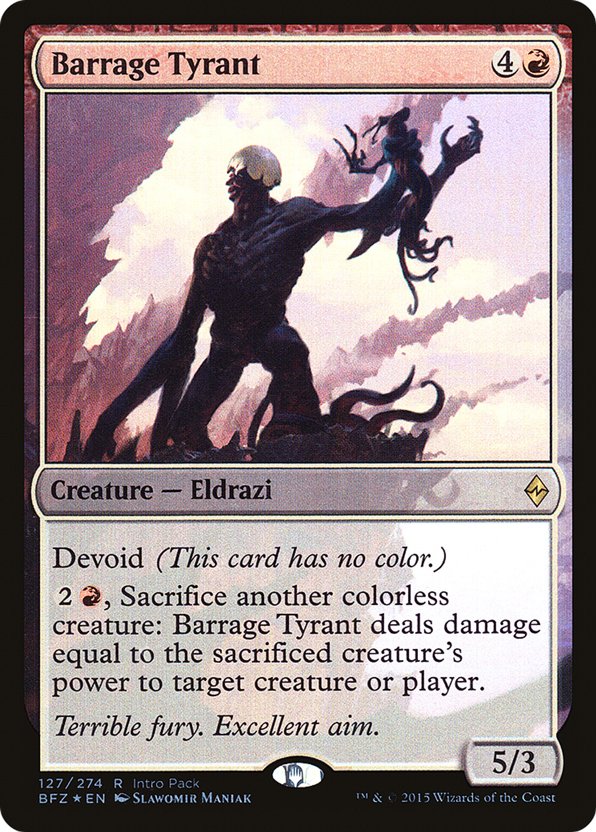 Barrage Tyrant — Battle for Zendikar Promos — Magic: The Gathering