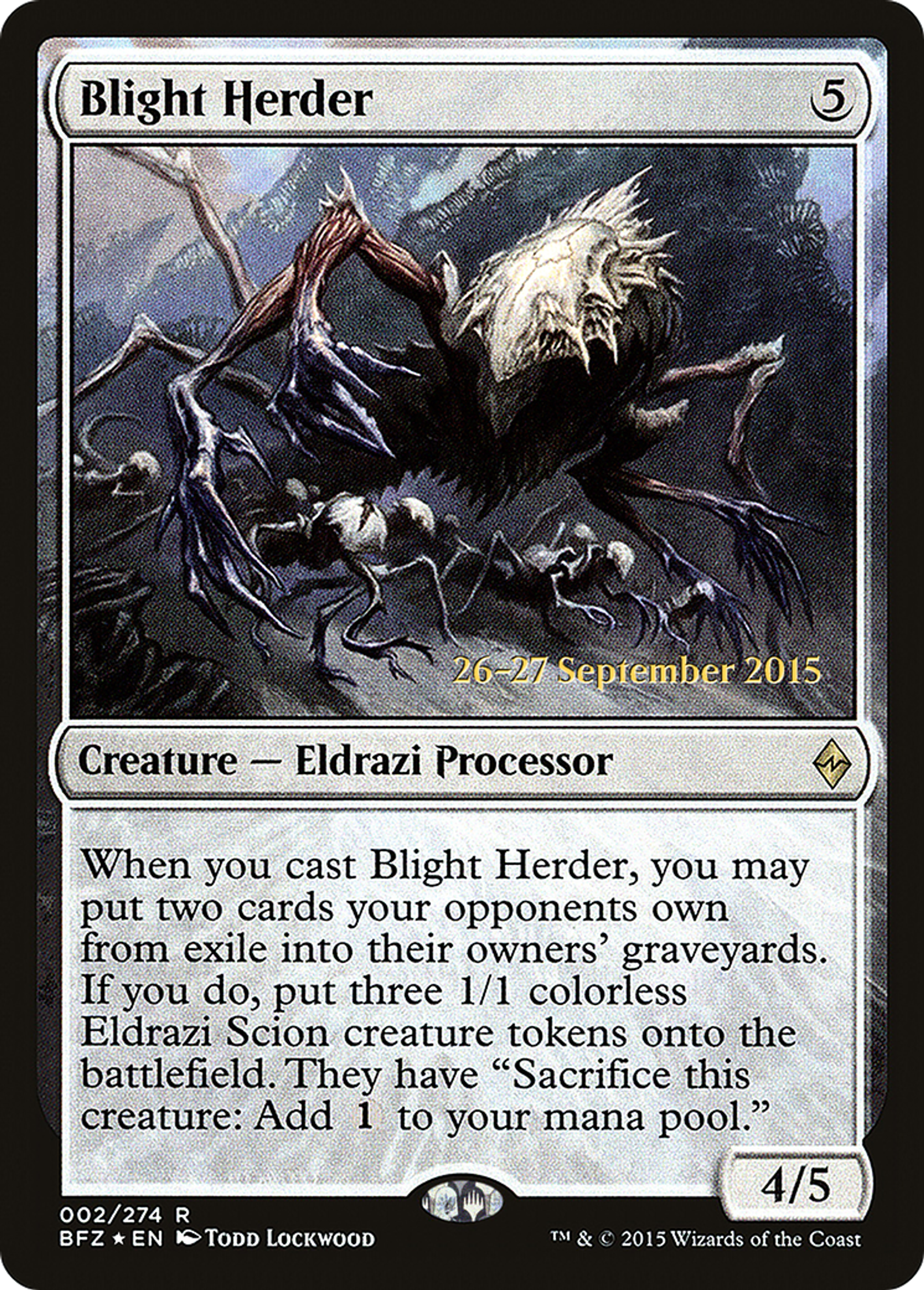 Blight Herder — Battle for Zendikar Promos — Magic: The Gathering