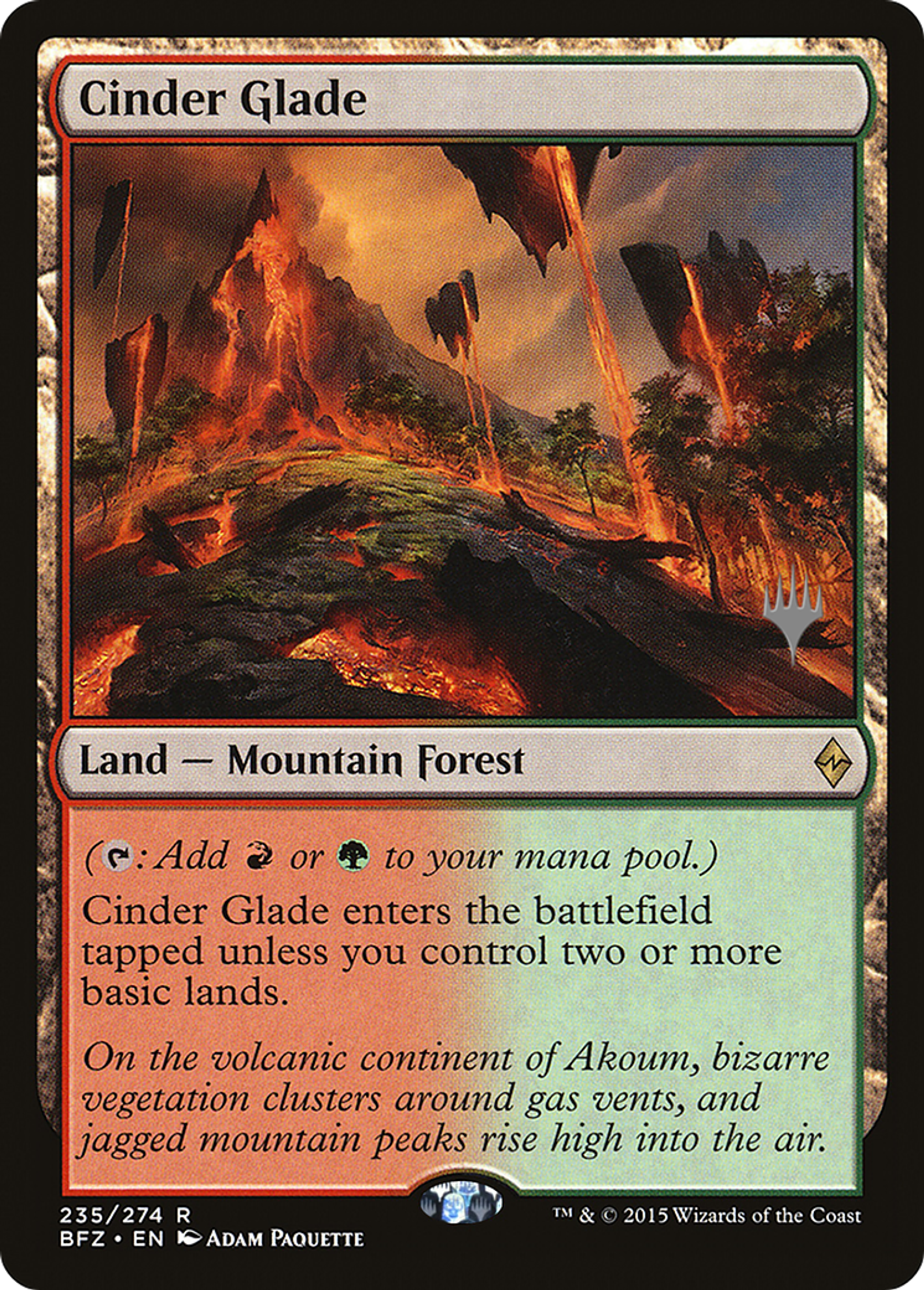 Cinder Glade — Battle for Zendikar Promos — Magic: The Gathering