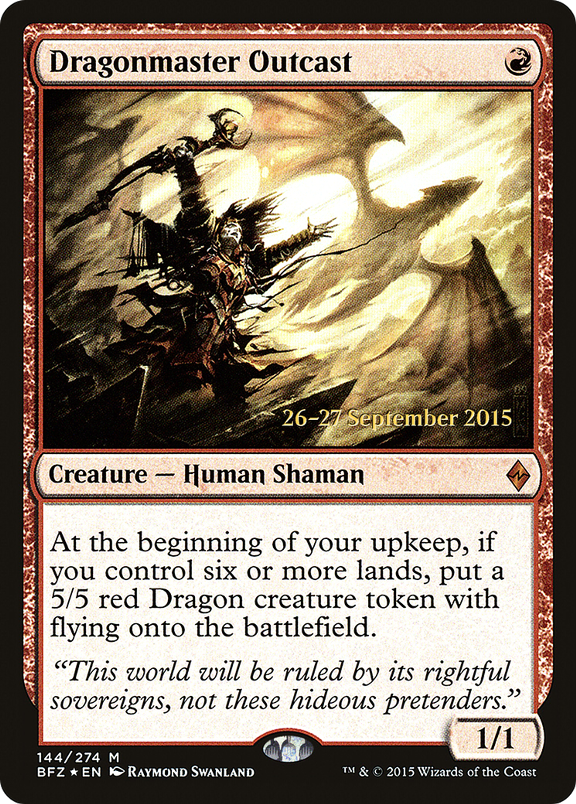 Dragonmaster Outcast — Battle for Zendikar Promos — Magic: The Gathering