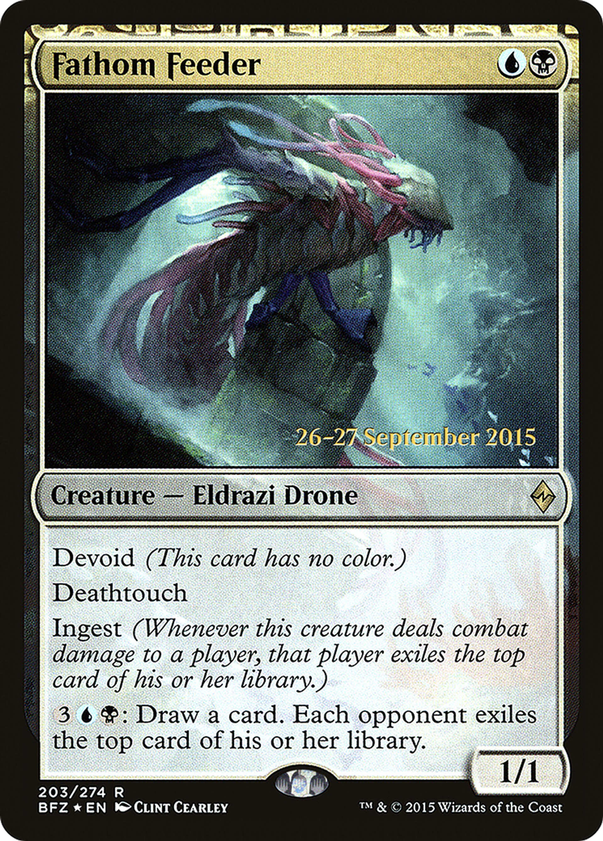 Fathom Feeder — Battle for Zendikar Promos — Magic: The Gathering