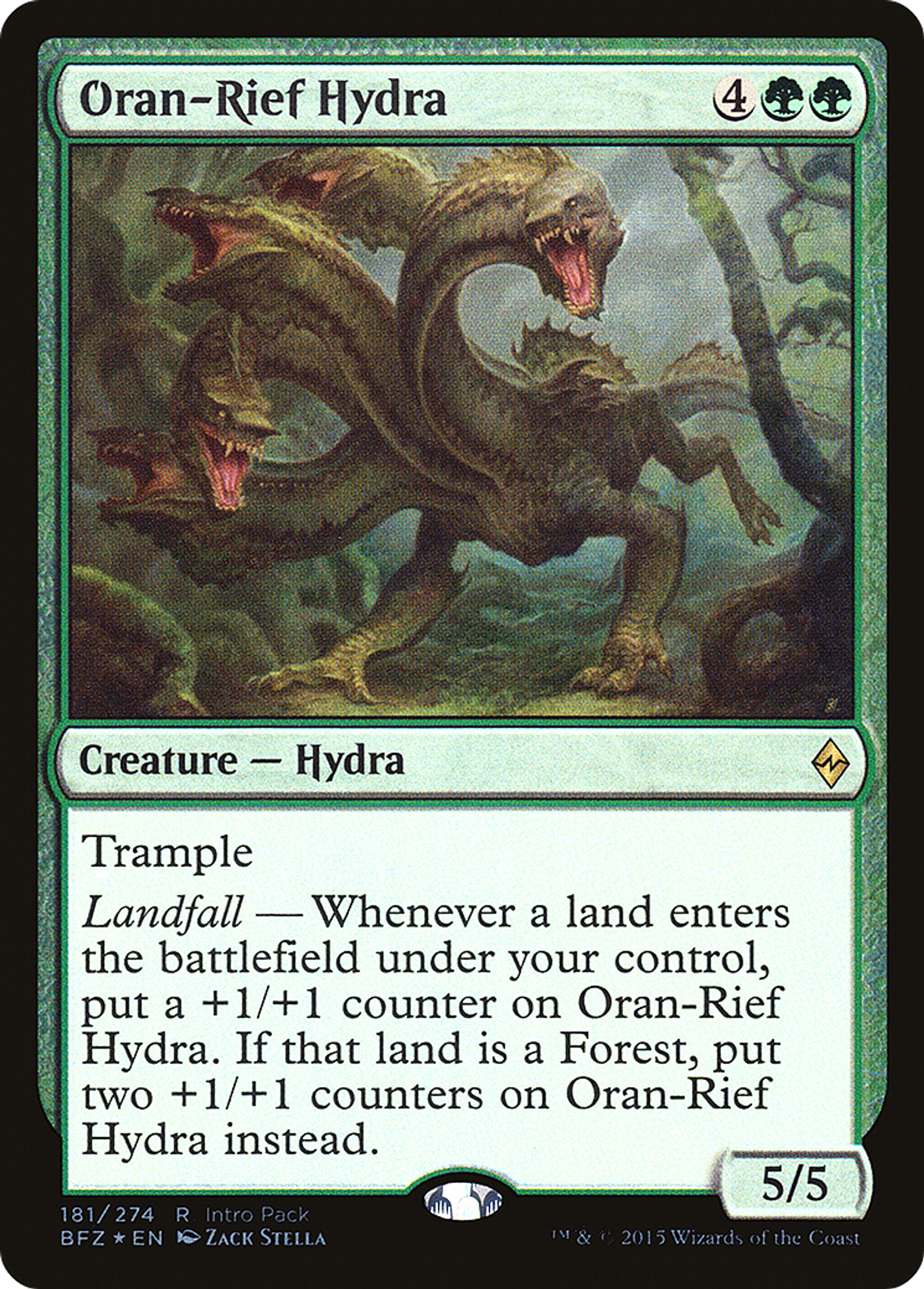 Oran-Rief Hydra — Battle for Zendikar Promos — Magic: The Gathering