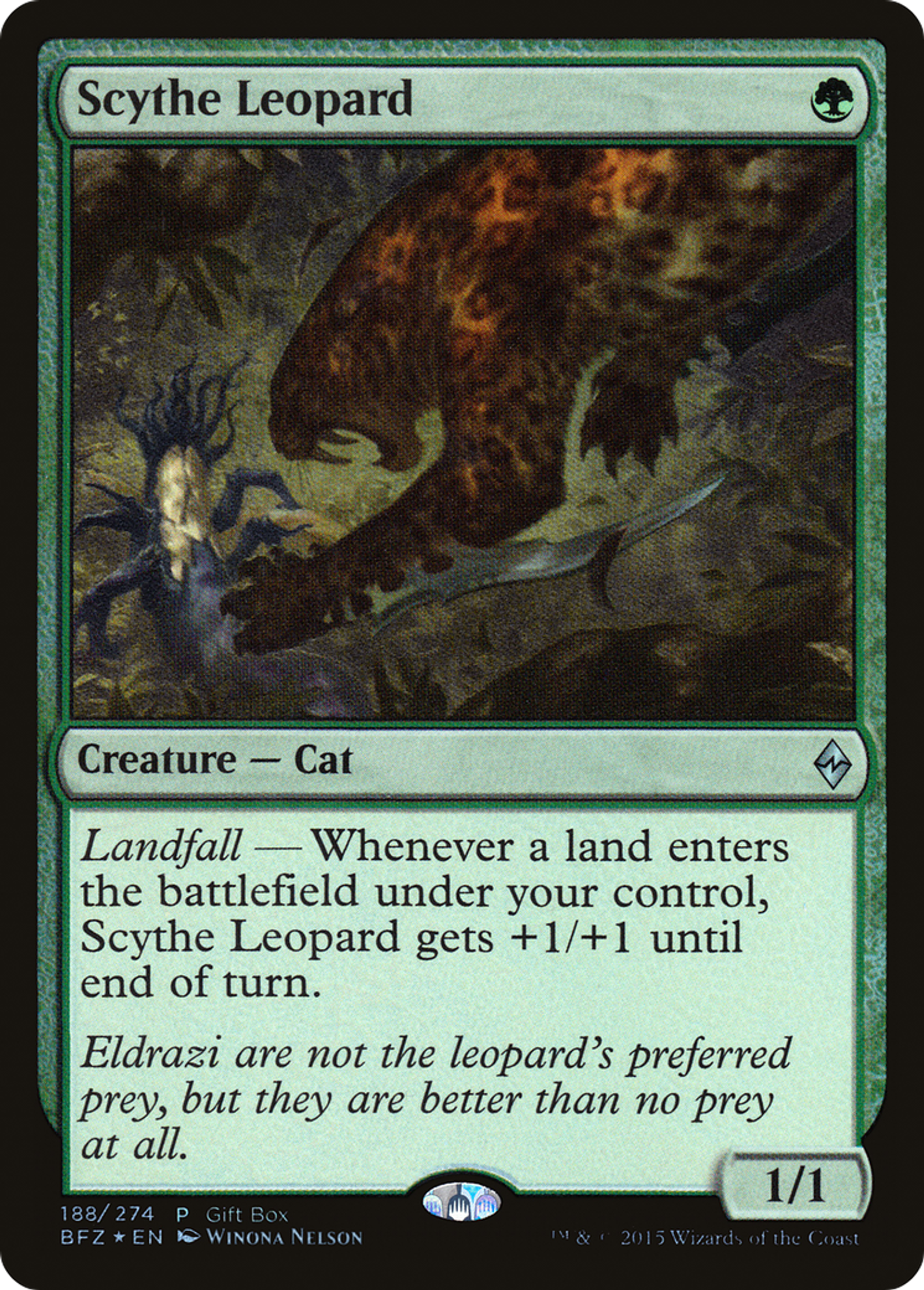Scythe Leopard — Battle for Zendikar Promos — Magic: The Gathering