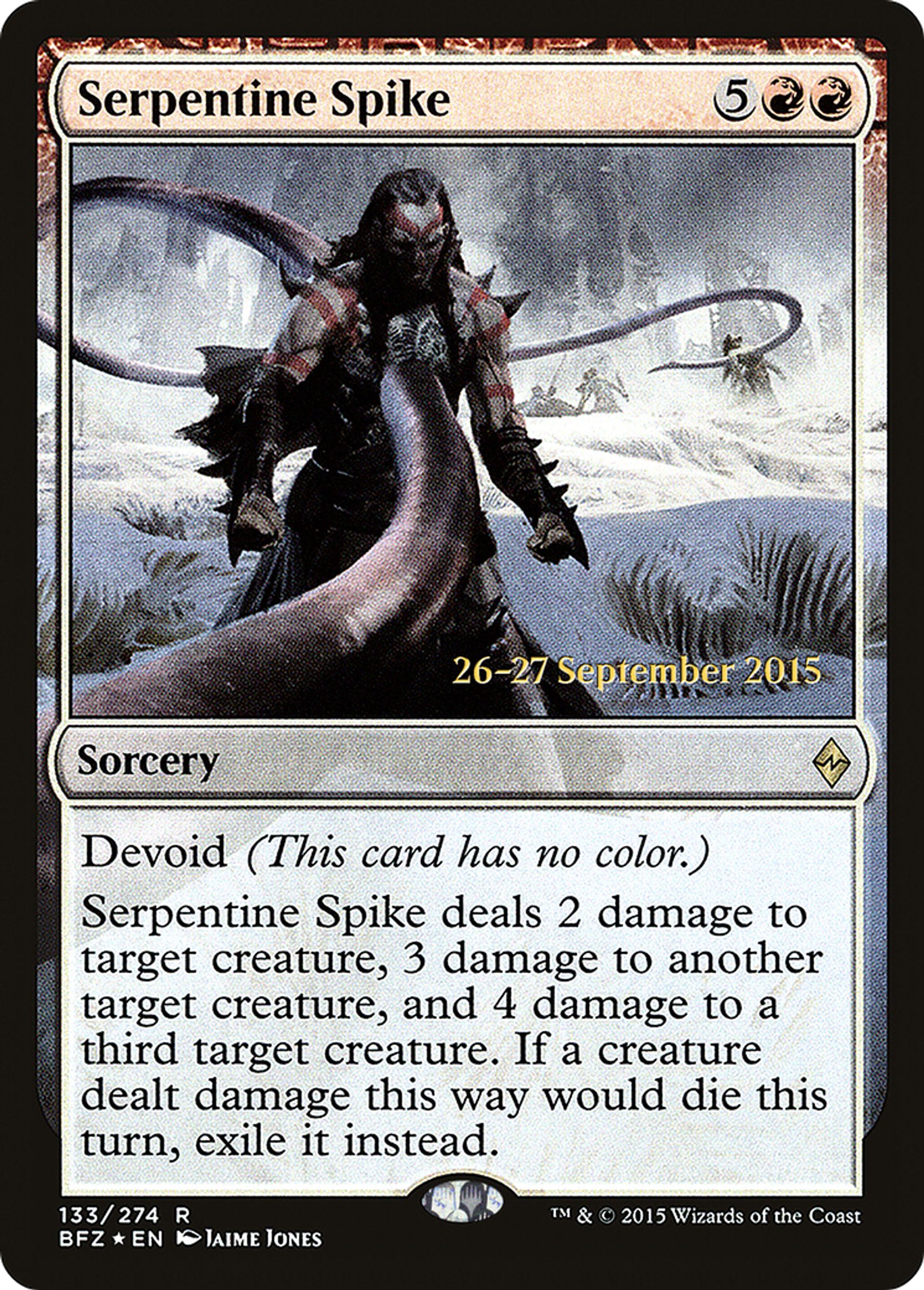 Serpentine Spike — Battle for Zendikar Promos — Magic: The Gathering