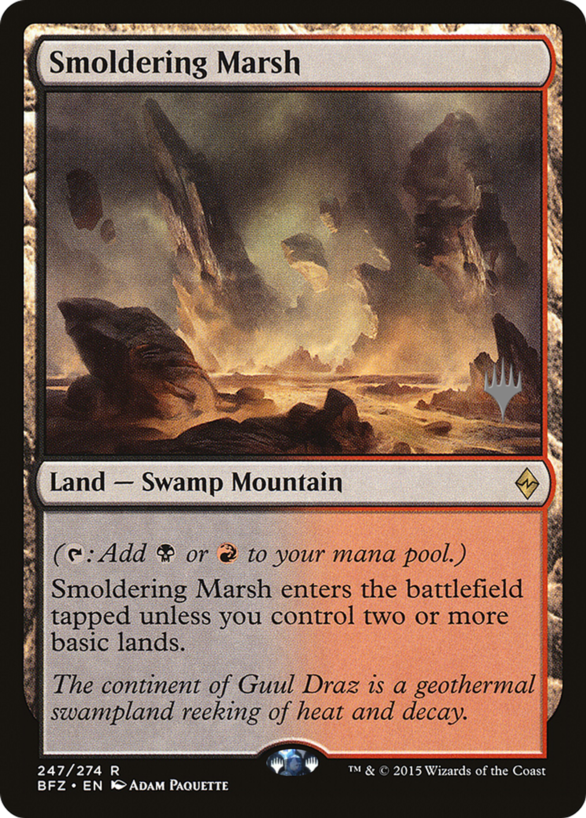 Smoldering Marsh — Battle for Zendikar Promos — Magic: The Gathering