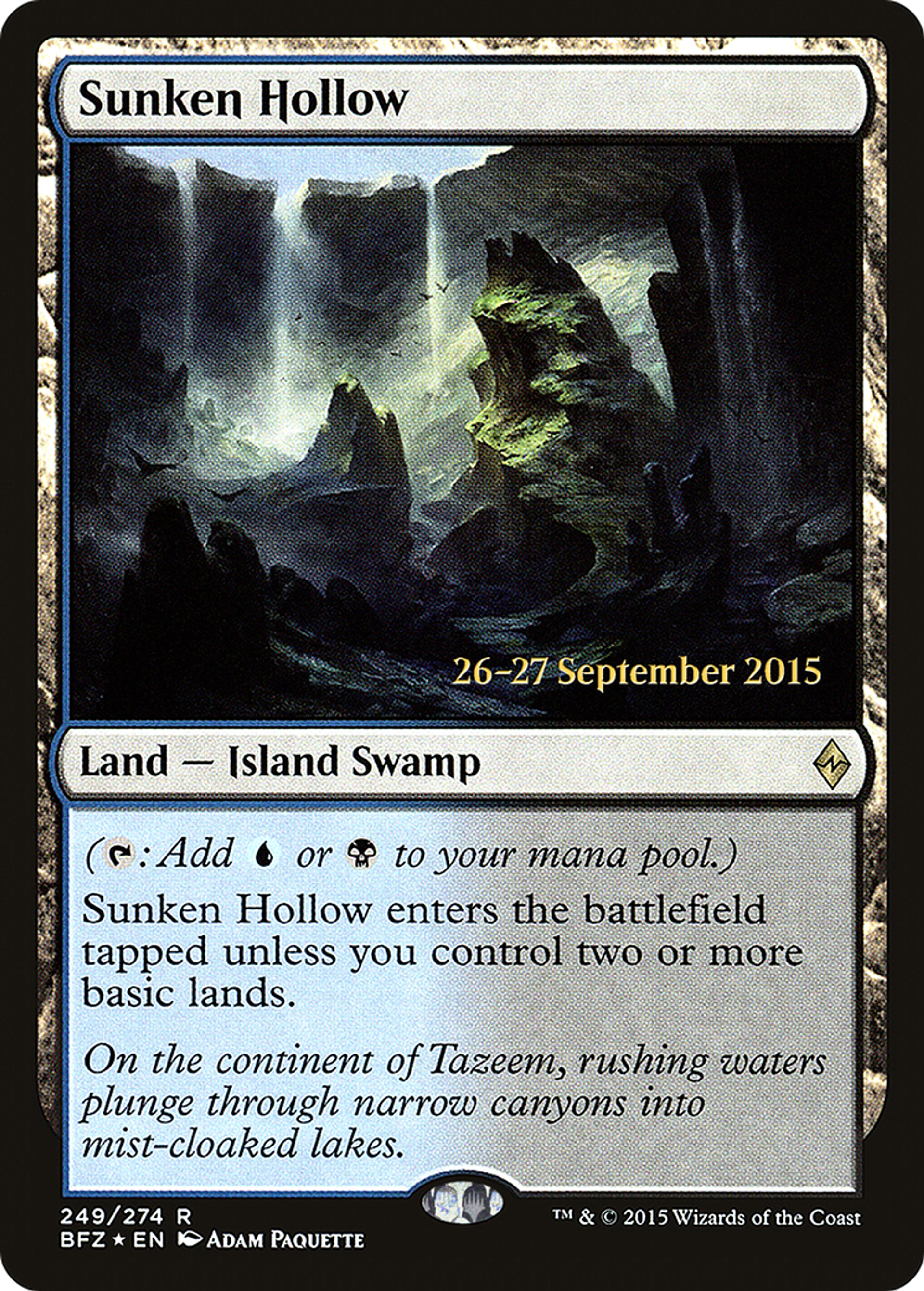 Sunken Hollow — Battle for Zendikar Promos — Magic: The Gathering