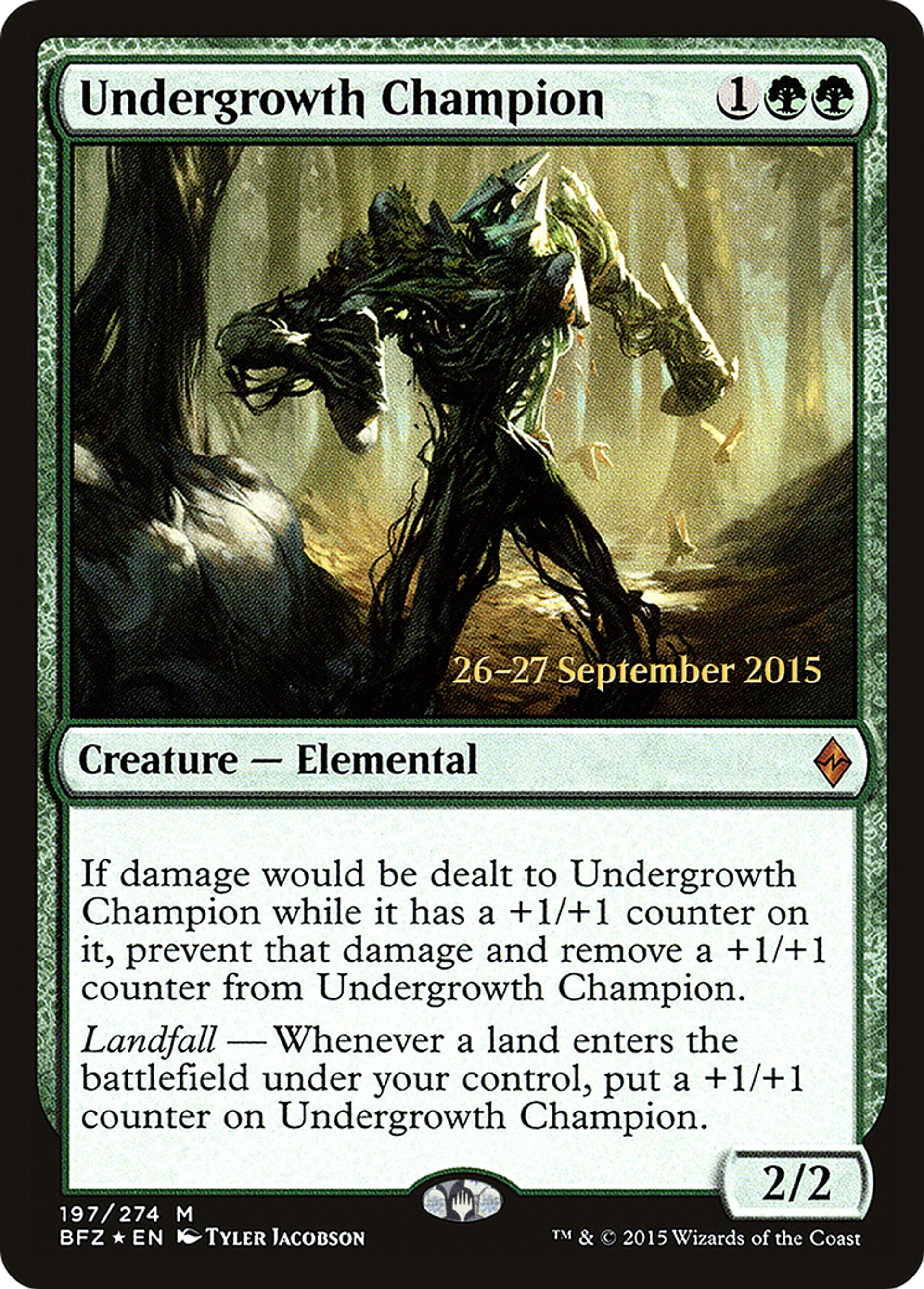 Undergrowth Champion — Battle for Zendikar Promos — Magic: The Gathering