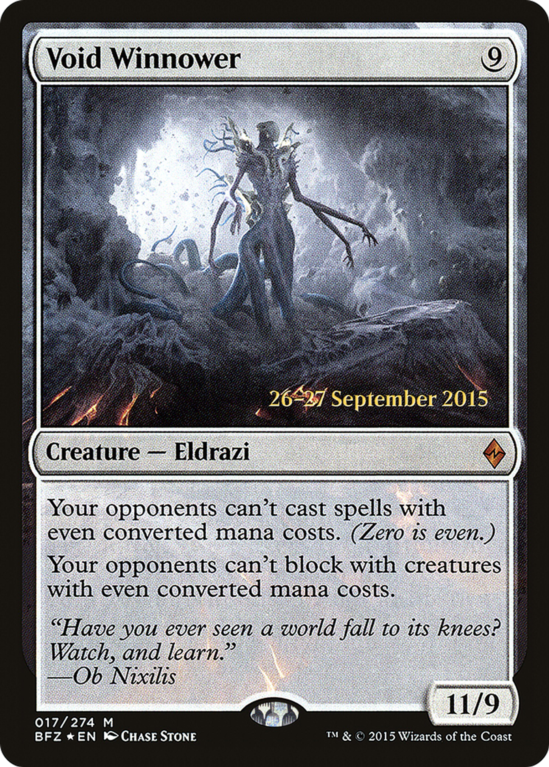 Void Winnower — Battle for Zendikar Promos — Magic: The Gathering