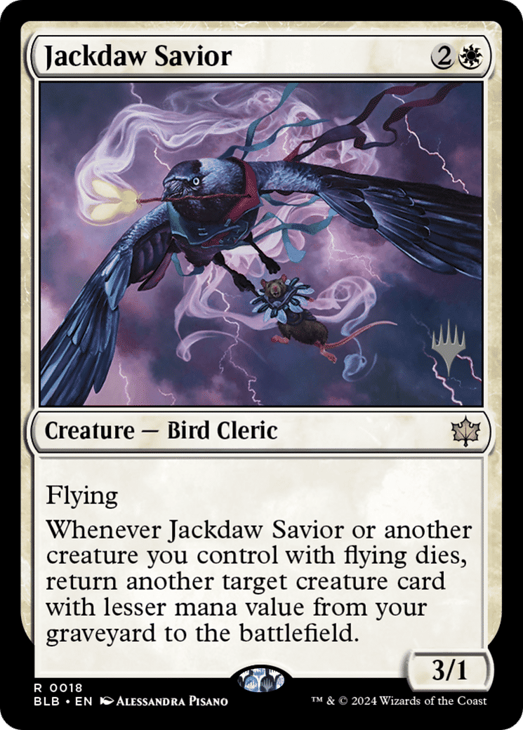 Jackdaw Savior — Bloomburrow Promos — Magic: The Gathering