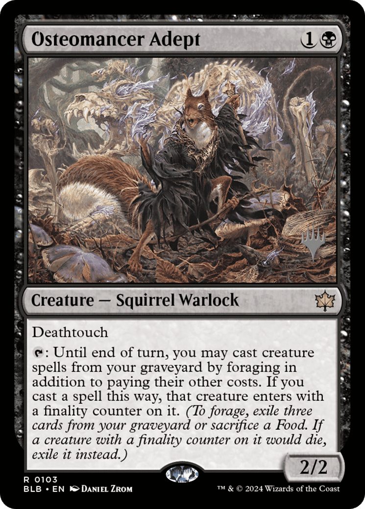 Osteomancer Adept — Bloomburrow Promos — Magic: The Gathering