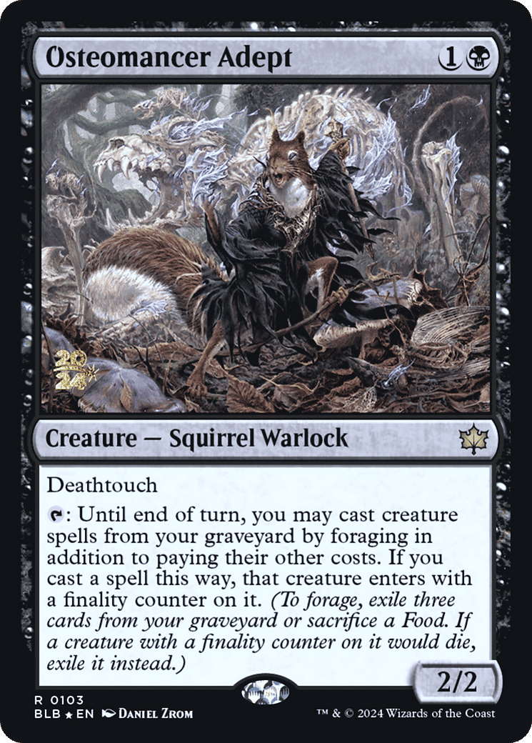 Osteomancer Adept — Bloomburrow Promos — Magic: The Gathering