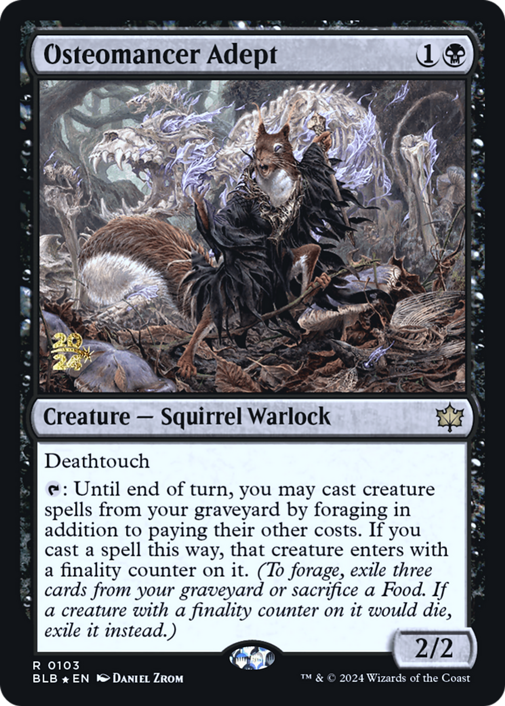 Osteomancer Adept — Bloomburrow Promos — Magic: The Gathering