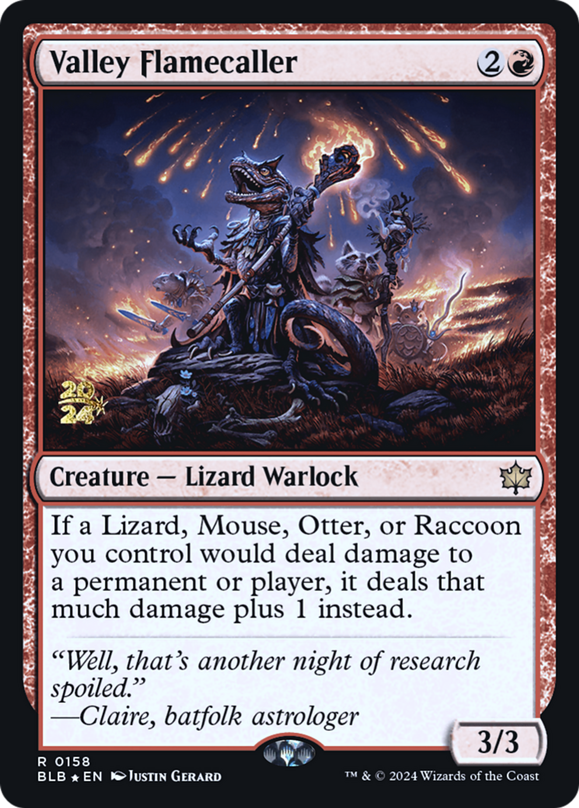 Meneur de flammes de Vallée — Bloomburrow Promos — Magic: The Gathering