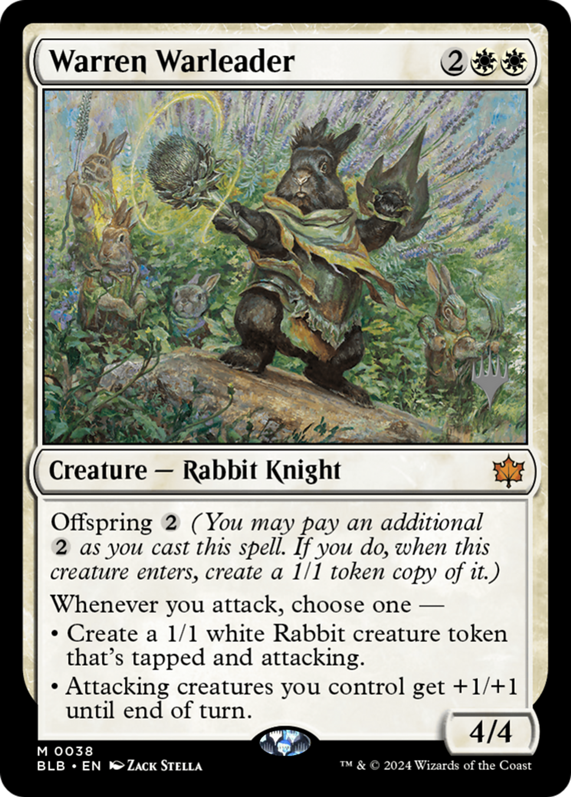 Warren Warleader — Bloomburrow Promos — Magic: The Gathering