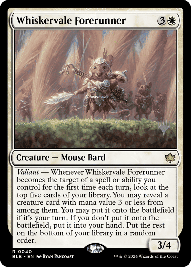 Whiskervale Forerunner — Bloomburrow Promos — Magic: The Gathering
