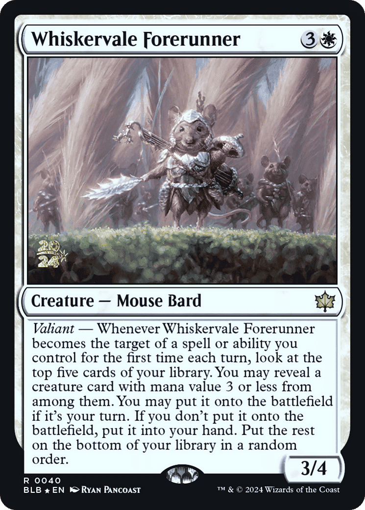 Whiskervale Forerunner — Bloomburrow Promos — Magic: The Gathering
