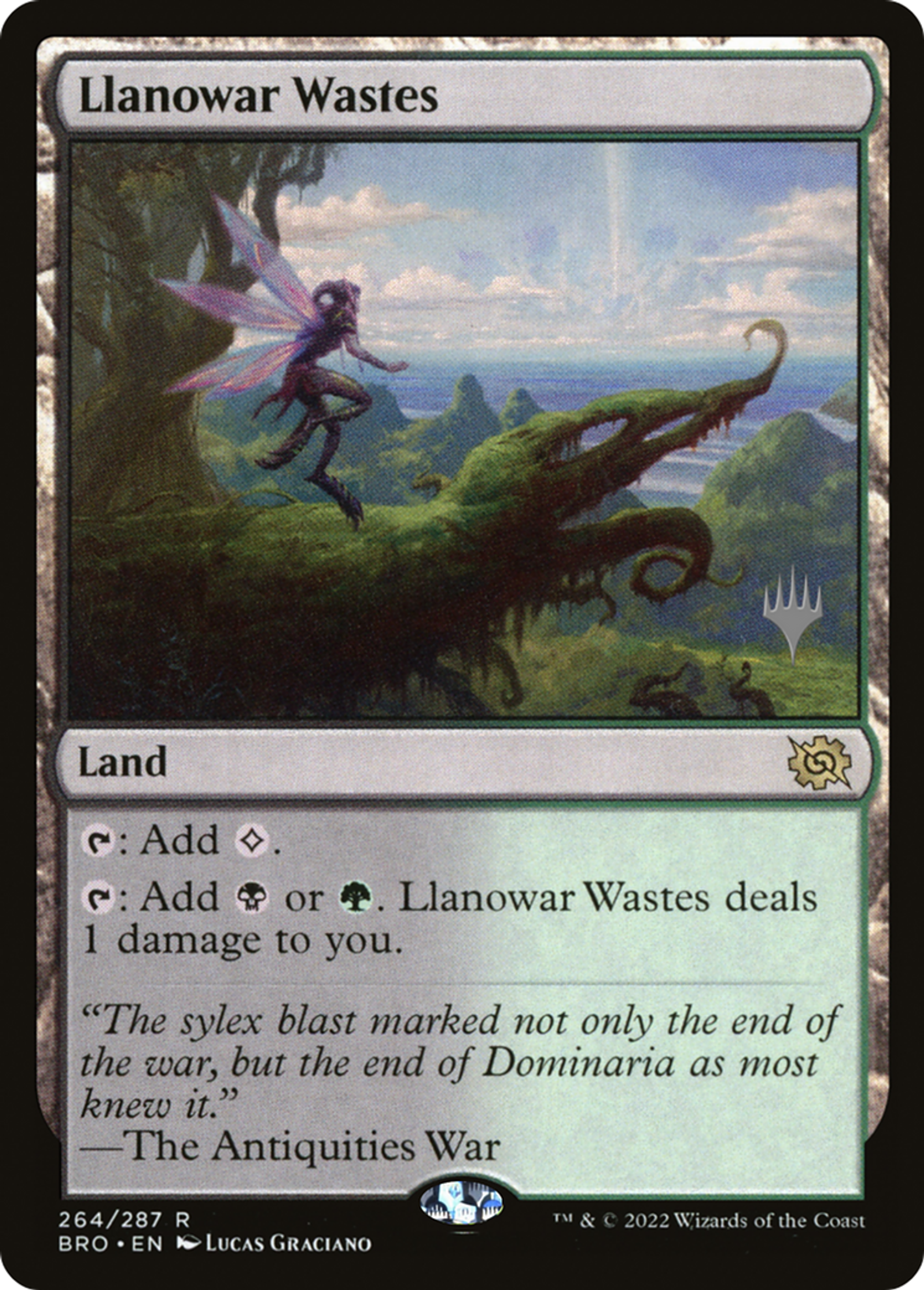Llanowar Wastes — The Brothers' War Promos — Magic: The Gathering