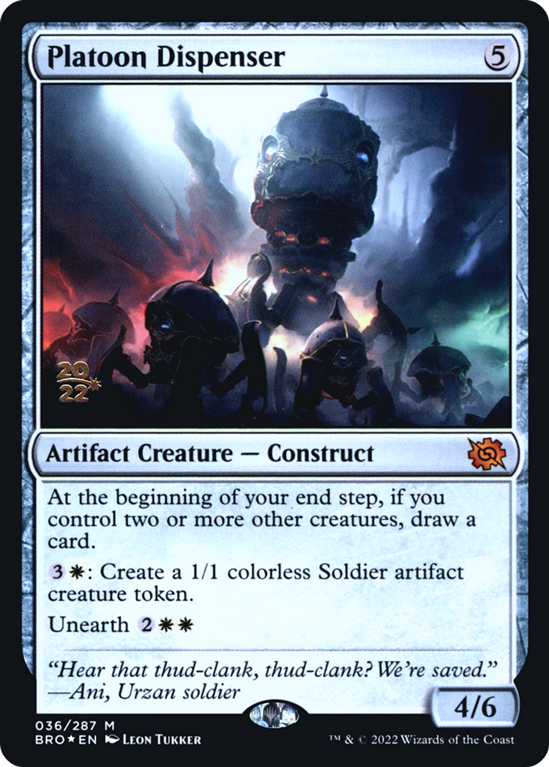 Platoon Dispenser — The Brothers' War Promos — Magic: The Gathering
