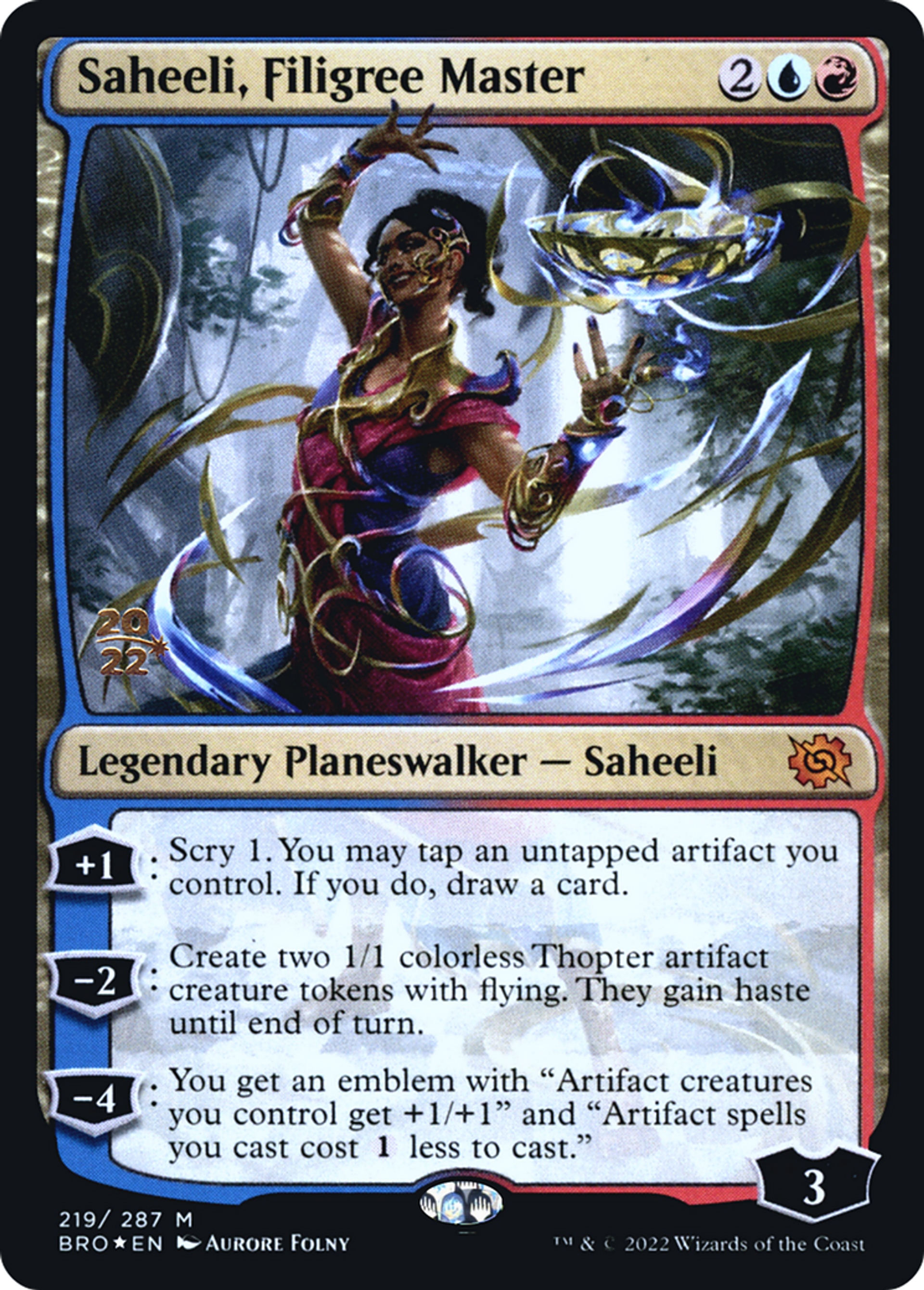 Saheeli, Filigree Master — The Brothers' War Promos — Magic: The Gathering