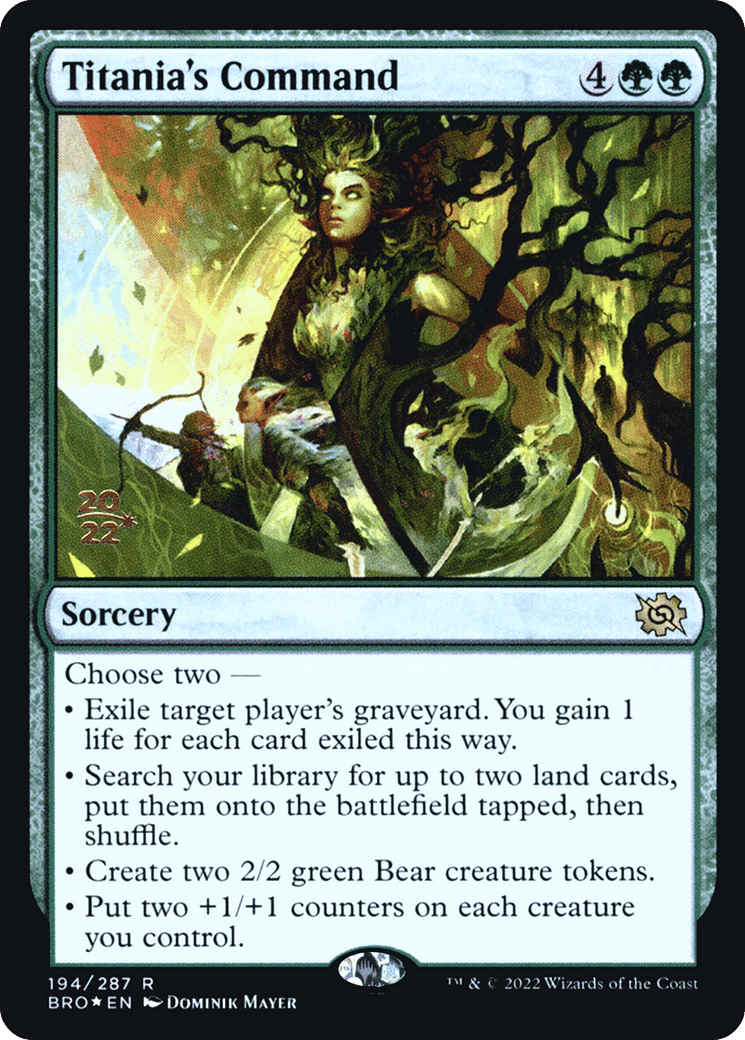 Titania's Command — The Brothers' War Promos — Magic: The Gathering