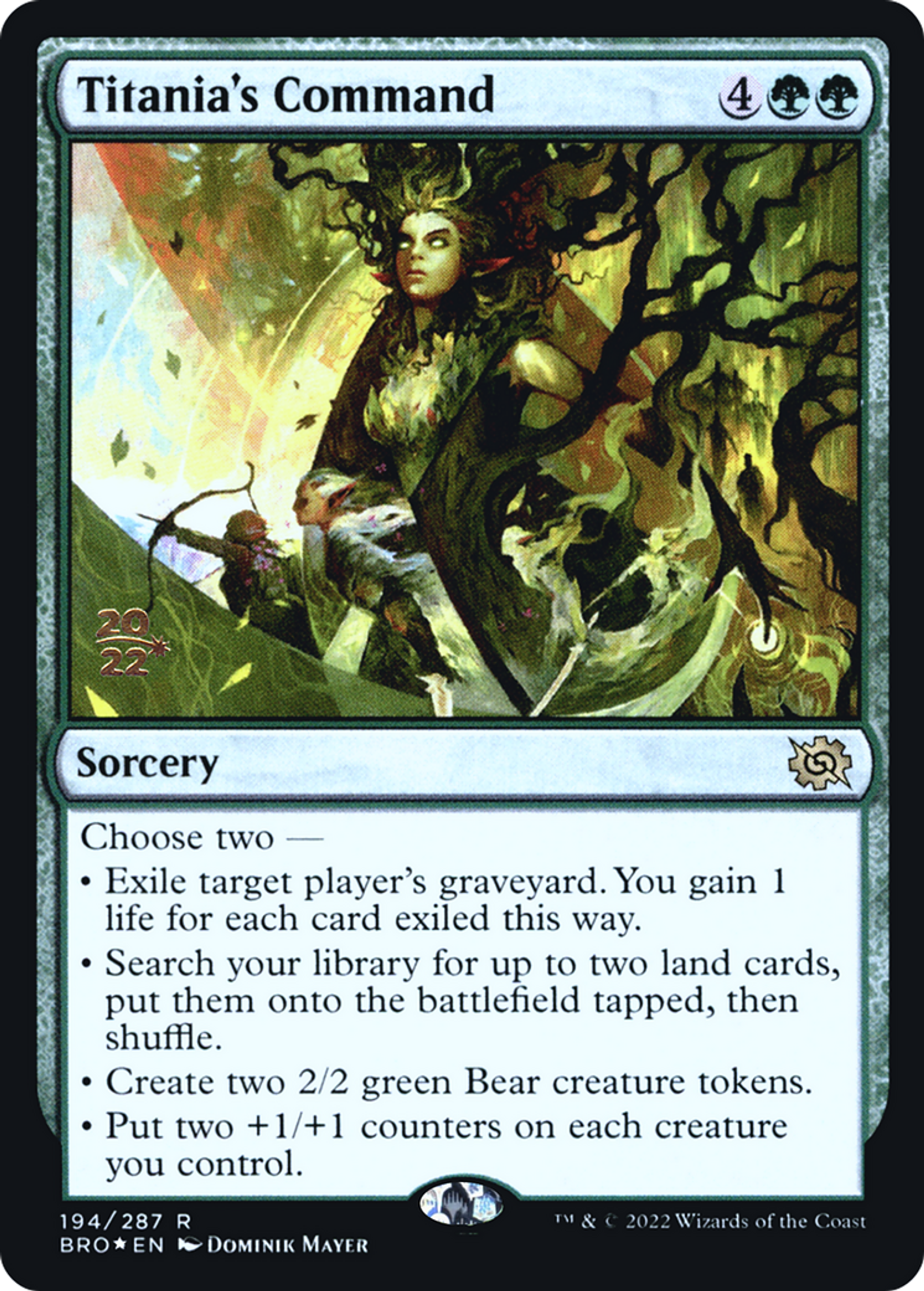 Titania's Command — The Brothers' War Promos — Magic: The Gathering