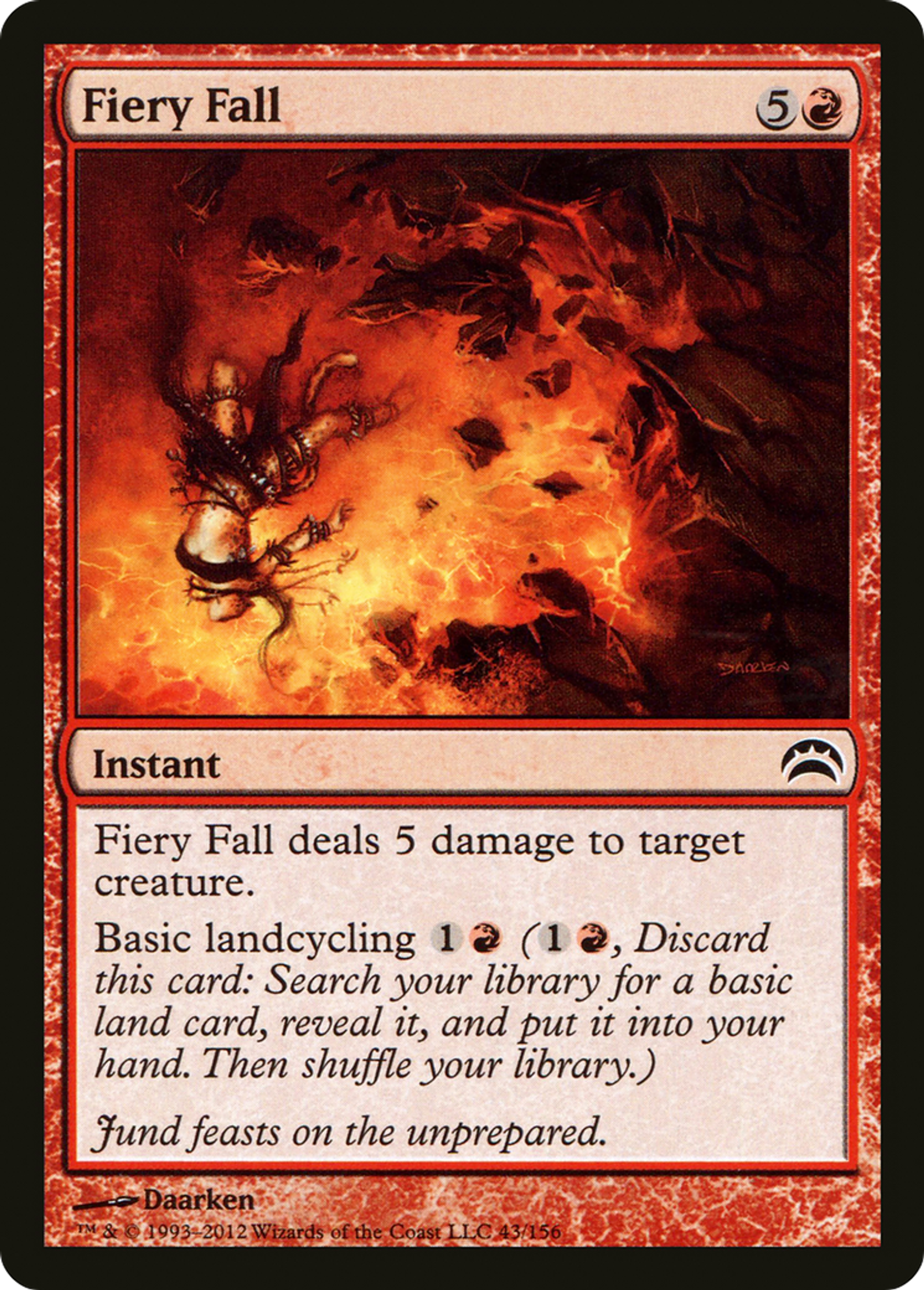 Chute ardente — Planechase 2012 — Magic: The Gathering
