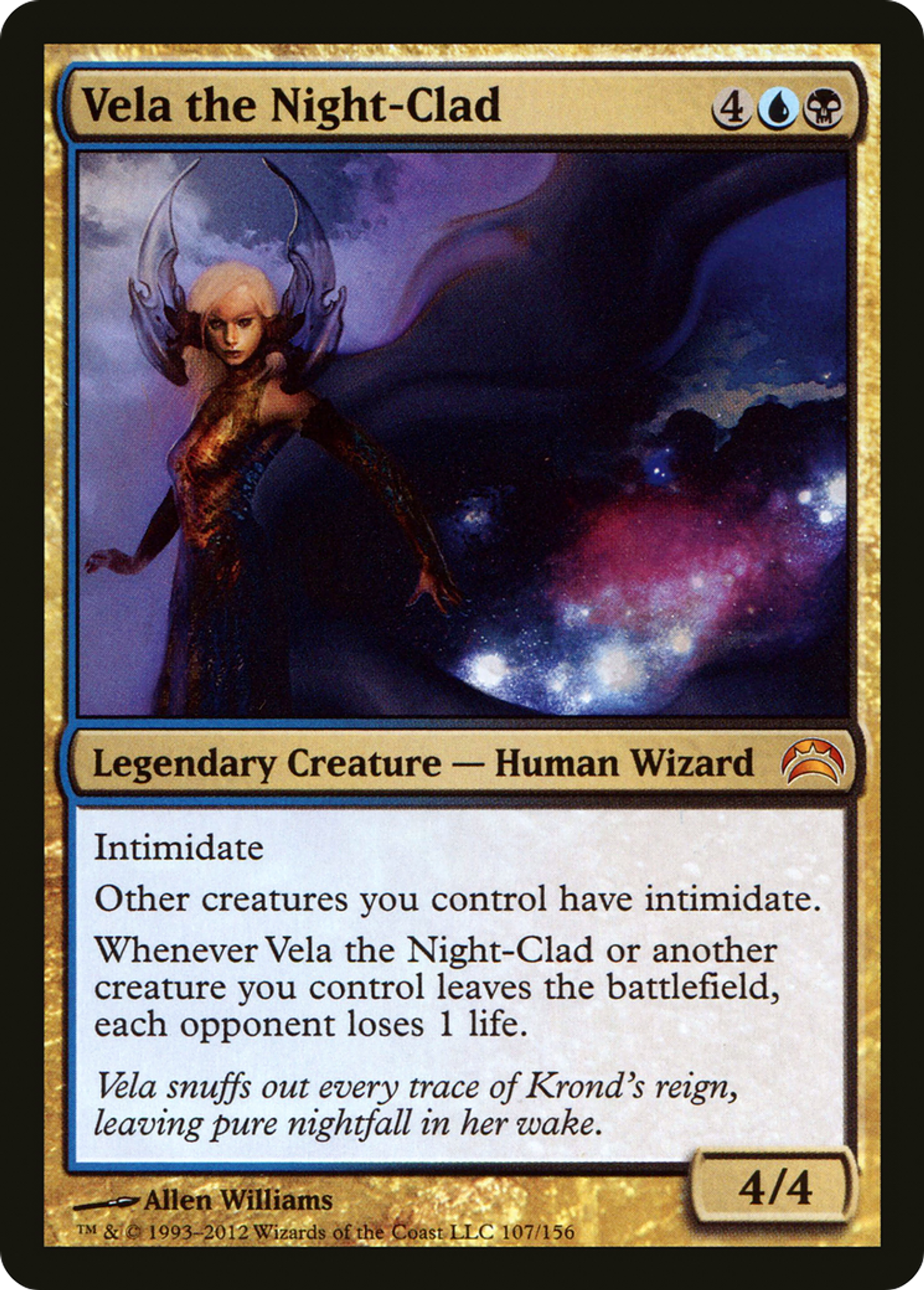 Vela à la Robe de nuit — Planechase 2012 — Magic: The Gathering