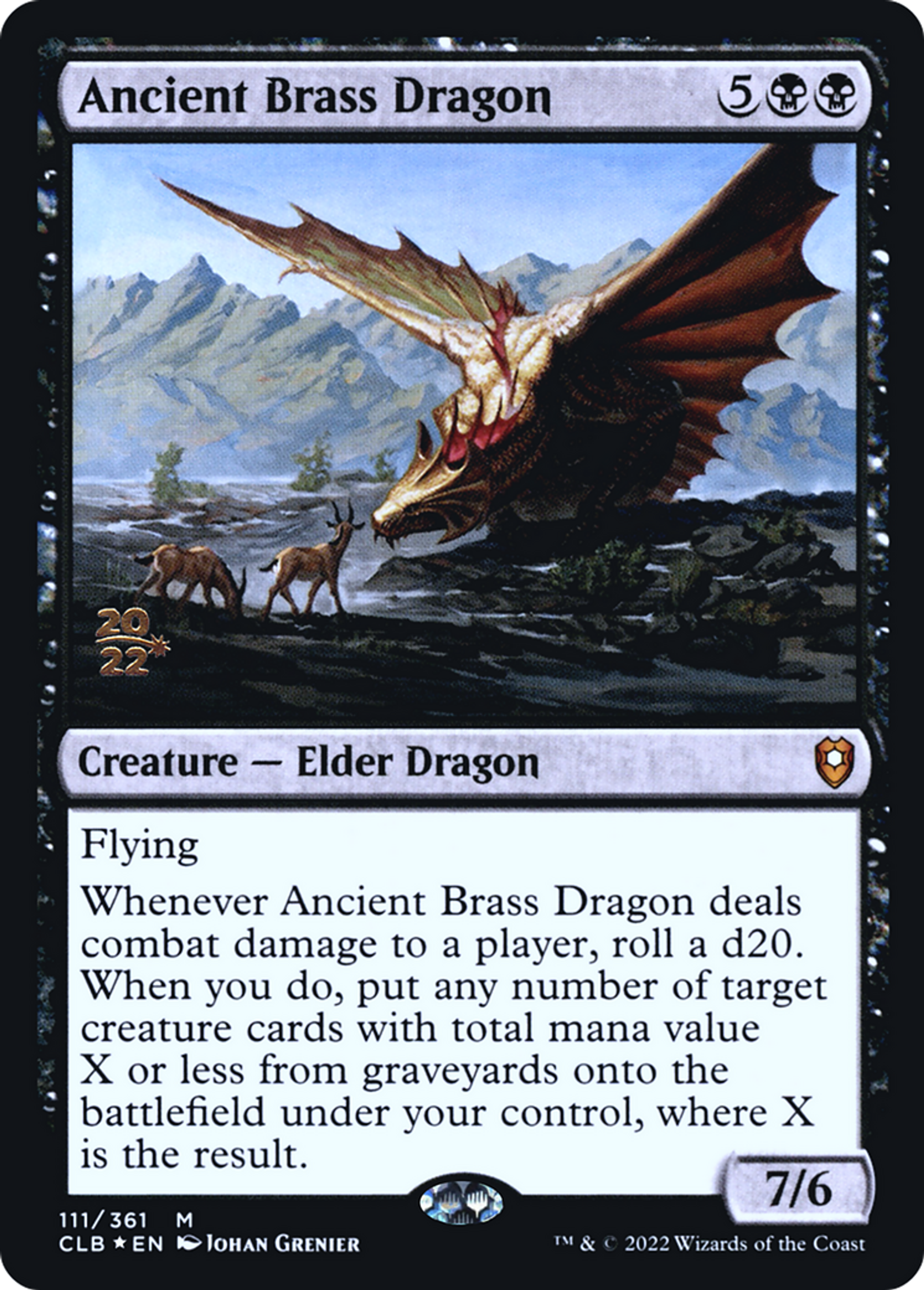 Ancient Brass Dragon — Battle for Baldur's Gate Promos — Magic: The Gathering