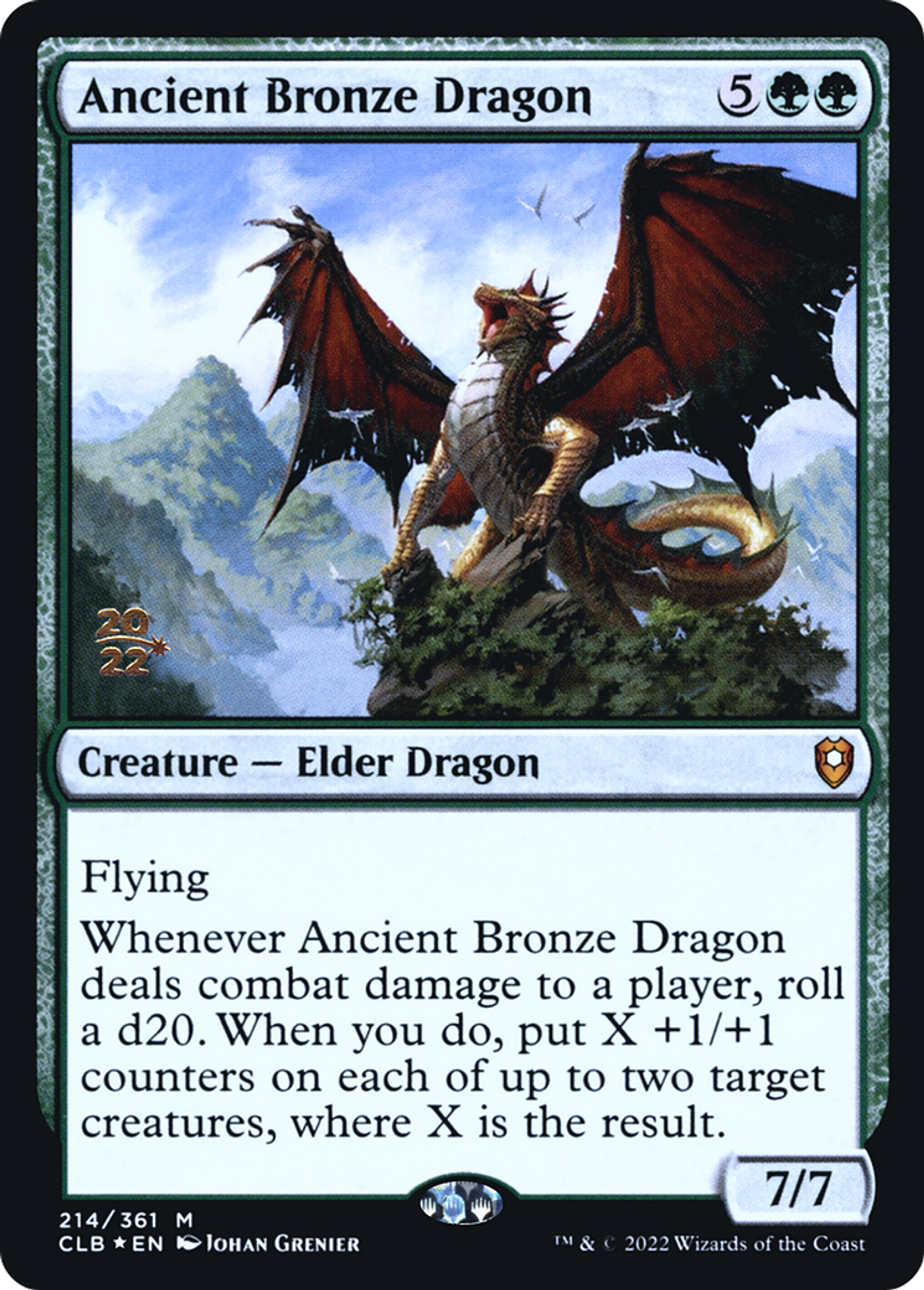 Ancient Bronze Dragon — Battle for Baldur's Gate Promos — Magic: The Gathering