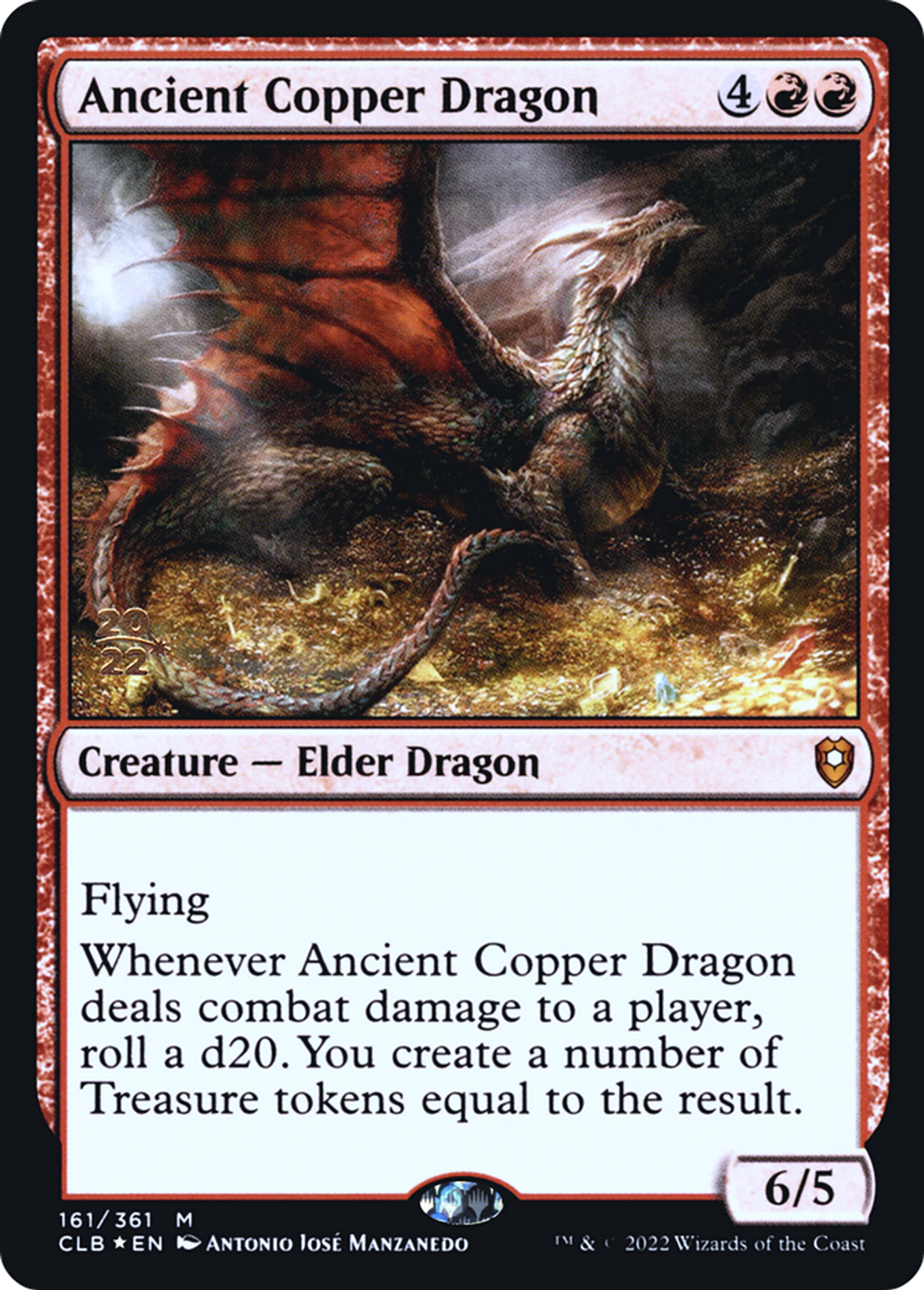 Dragon de cuivre ancien — Battle for Baldur's Gate Promos — Magic: The Gathering