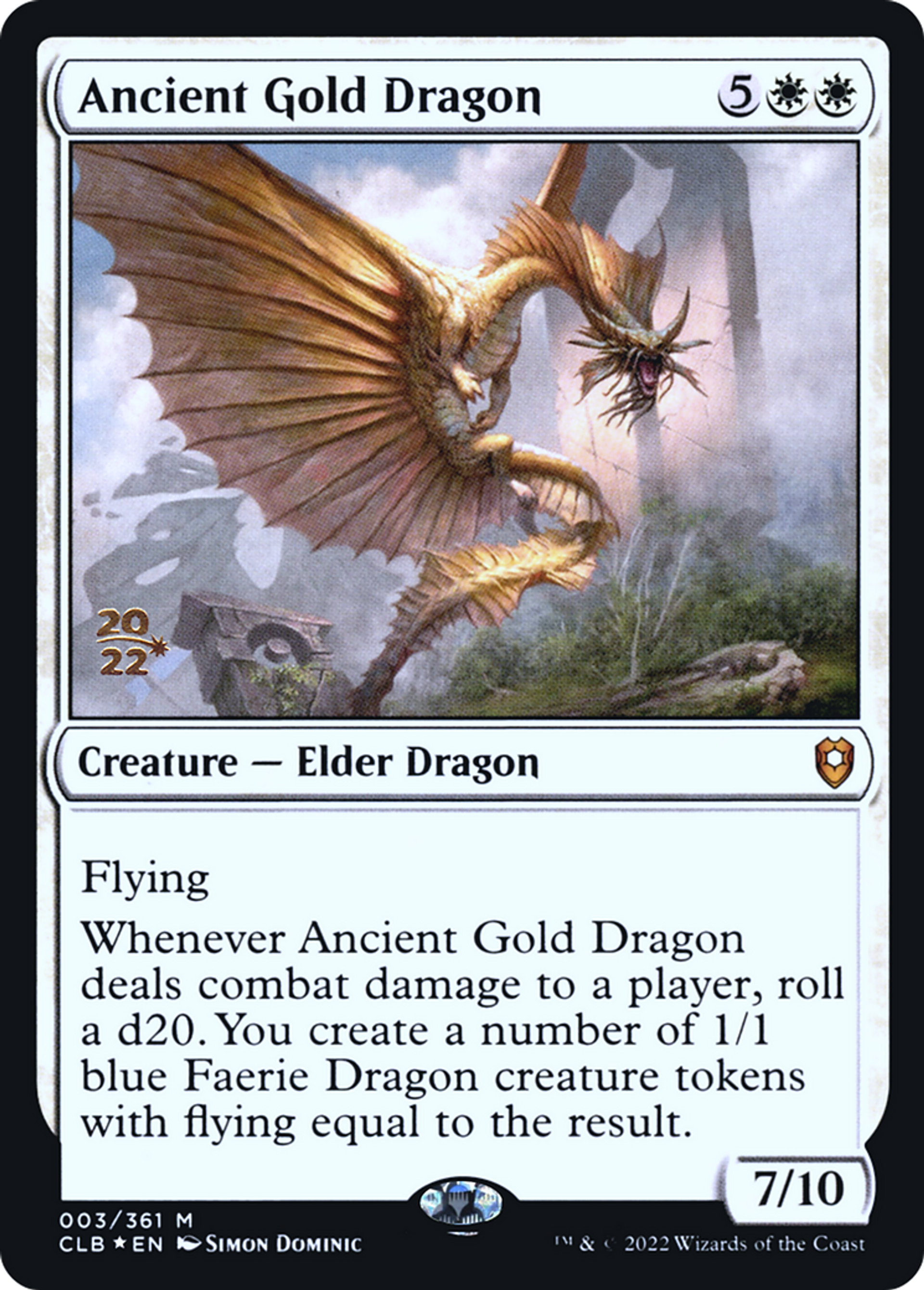 Ancient Gold Dragon — Battle for Baldur's Gate Promos — Magic: The Gathering