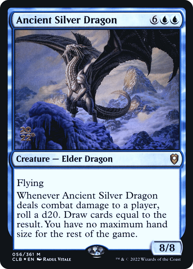 Ancient Silver Dragon — Battle for Baldur's Gate Promos — Magic: The Gathering
