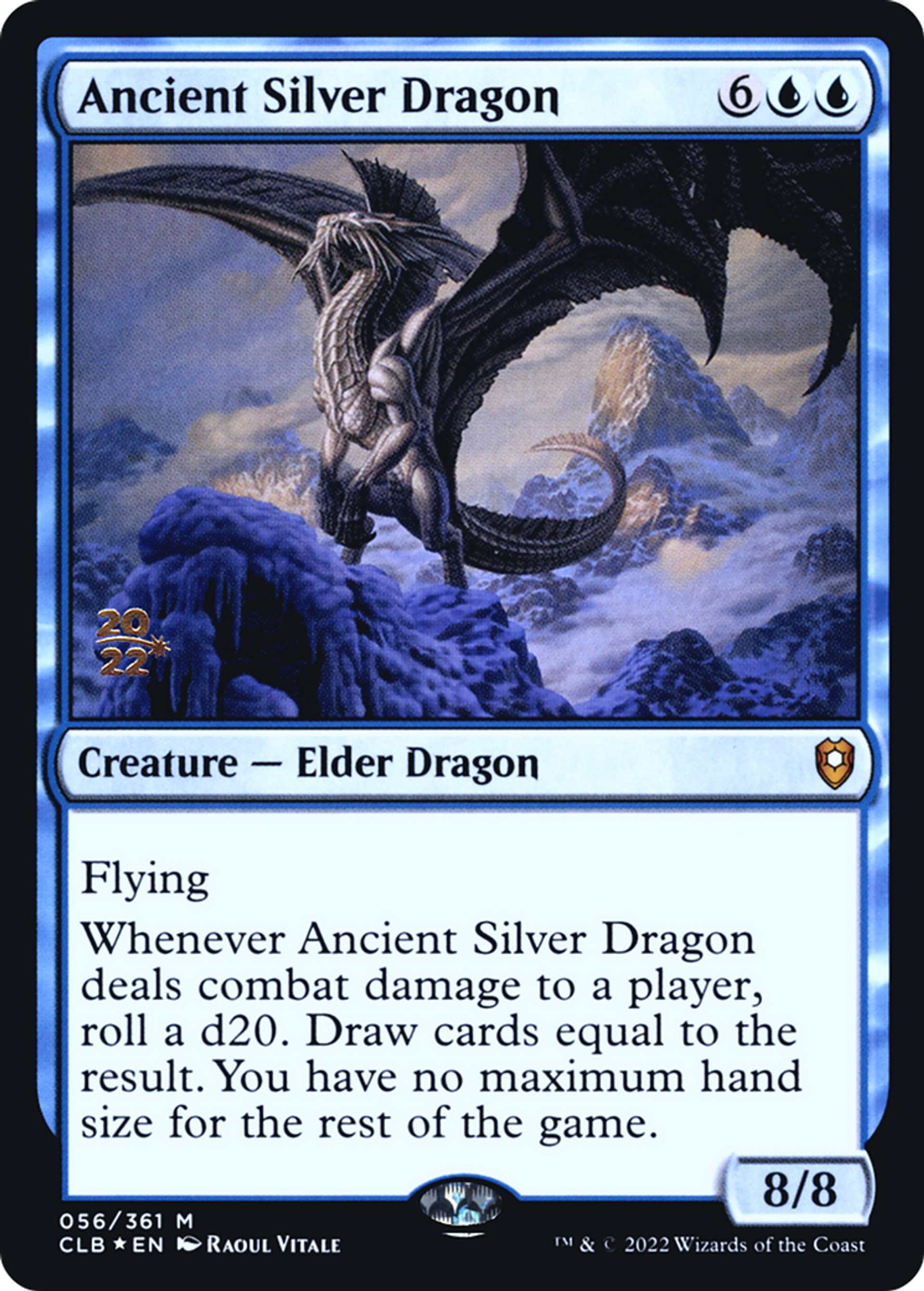 Ancient Silver Dragon — Battle for Baldur's Gate Promos — Magic: The Gathering