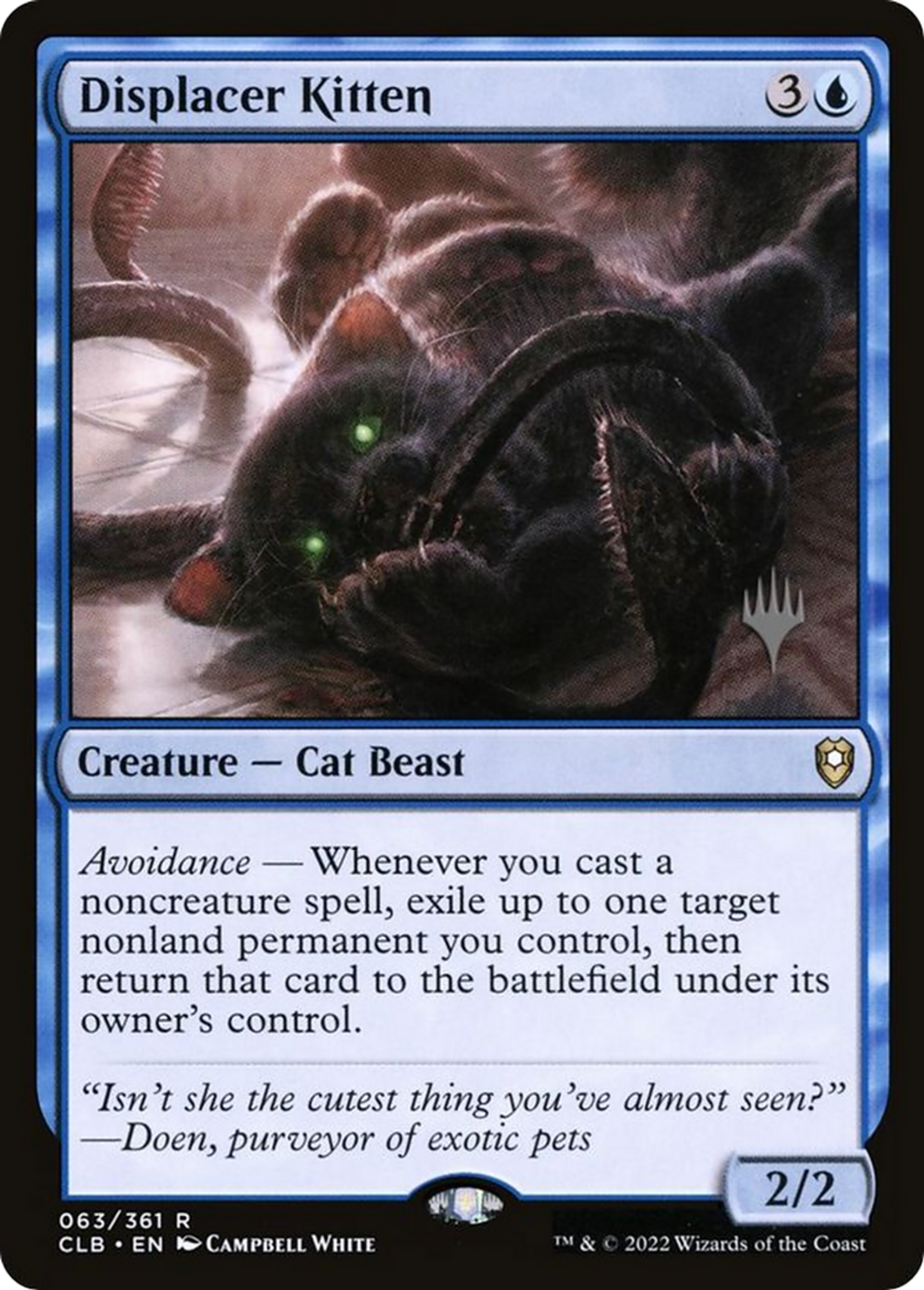 Displacer Kitten — Battle for Baldur's Gate Promos — Magic: The Gathering