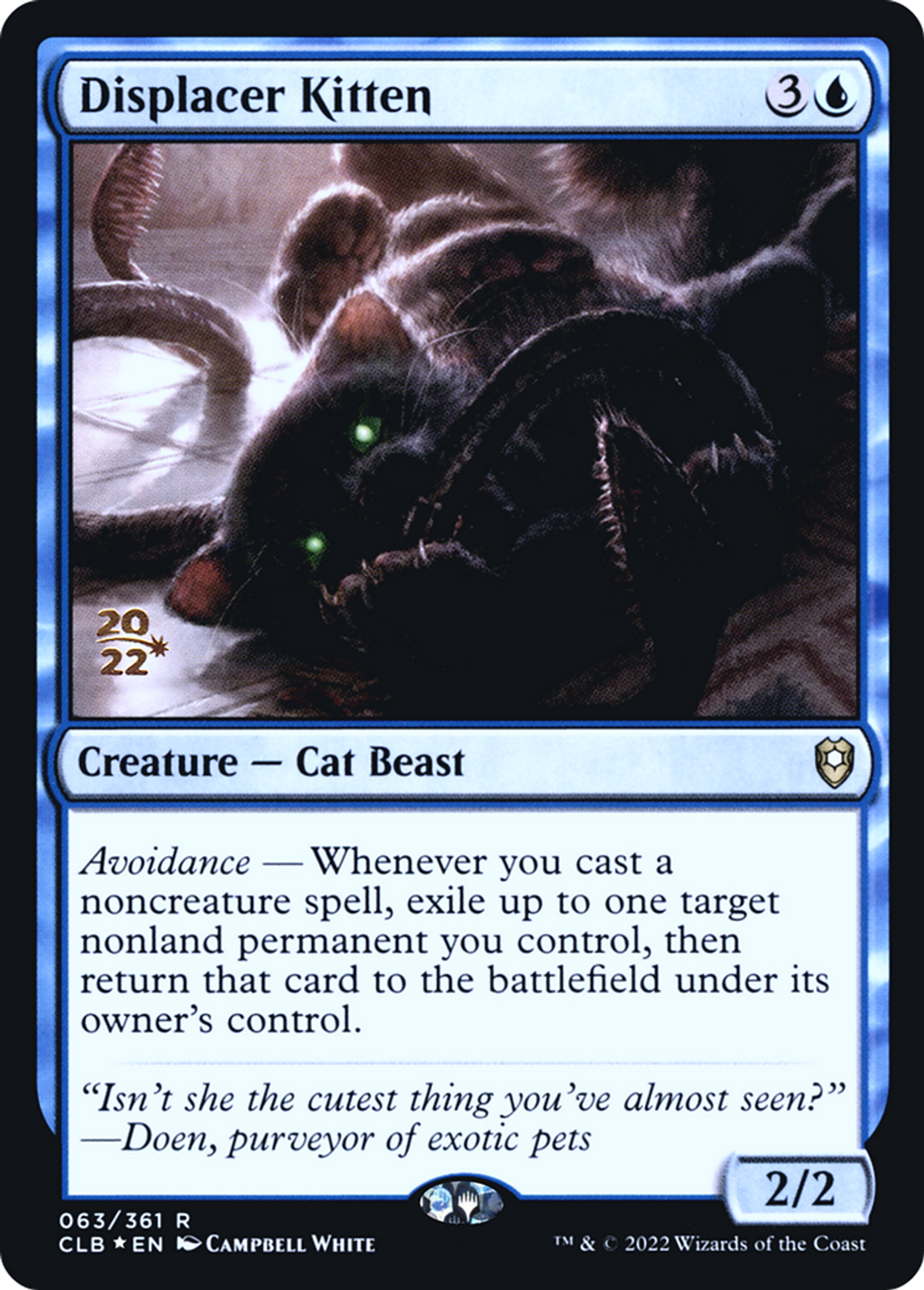 Displacer Kitten — Battle for Baldur's Gate Promos — Magic: The Gathering