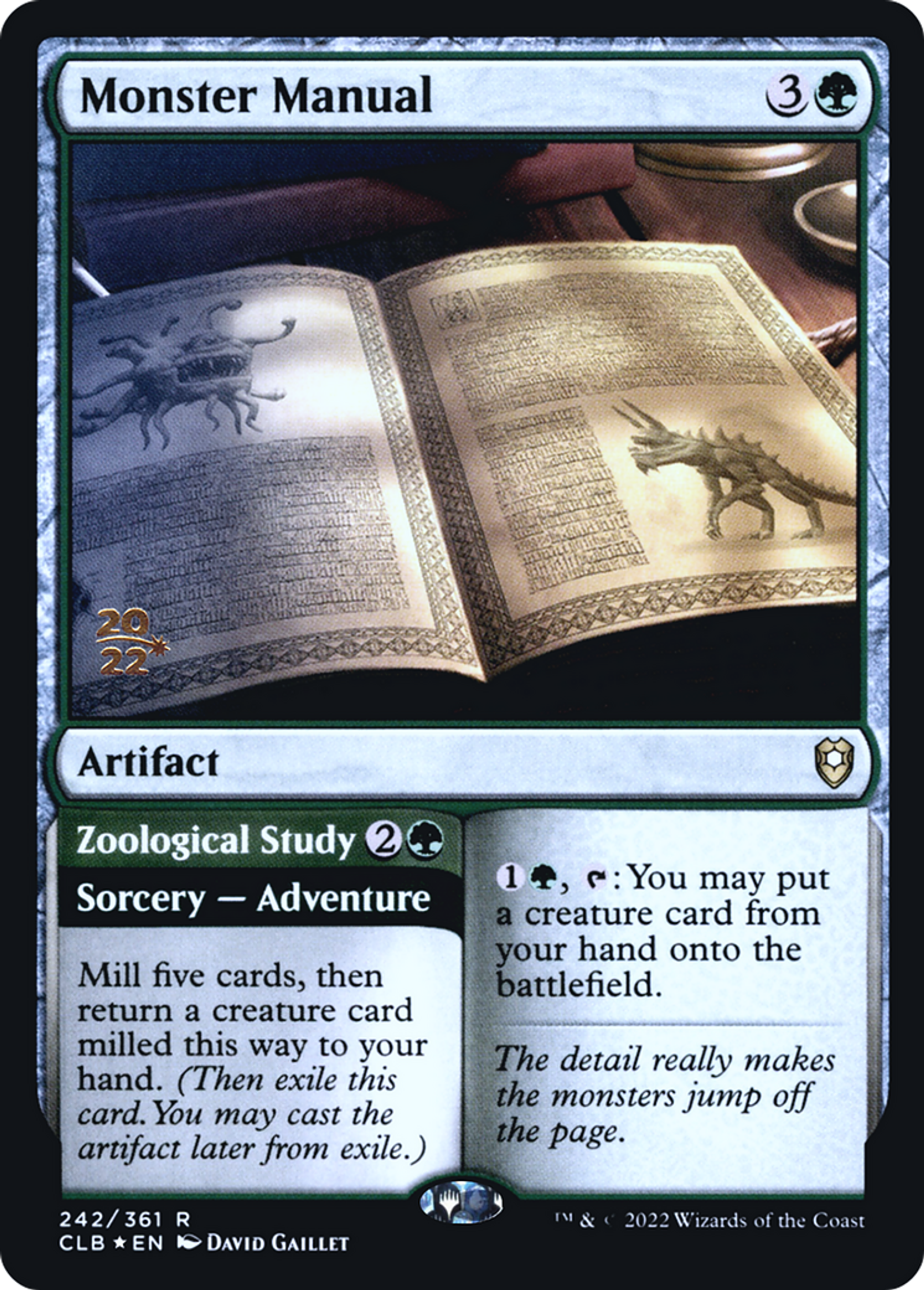 Monster Manual // Zoological Study — Battle for Baldur's Gate Promos — Magic: The Gathering