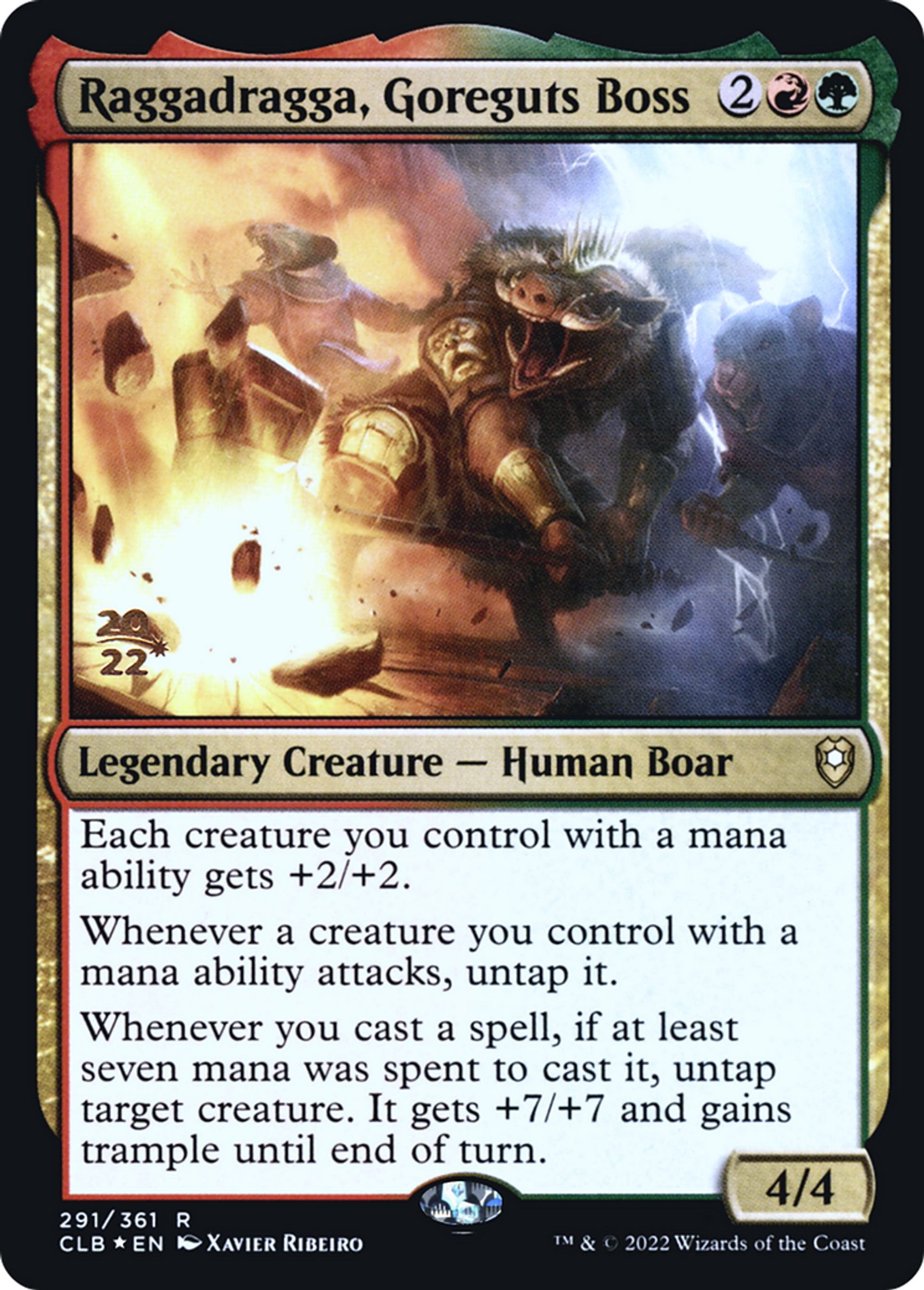 Raggadragga, Goreguts Boss — Battle for Baldur's Gate Promos — Magic: The Gathering