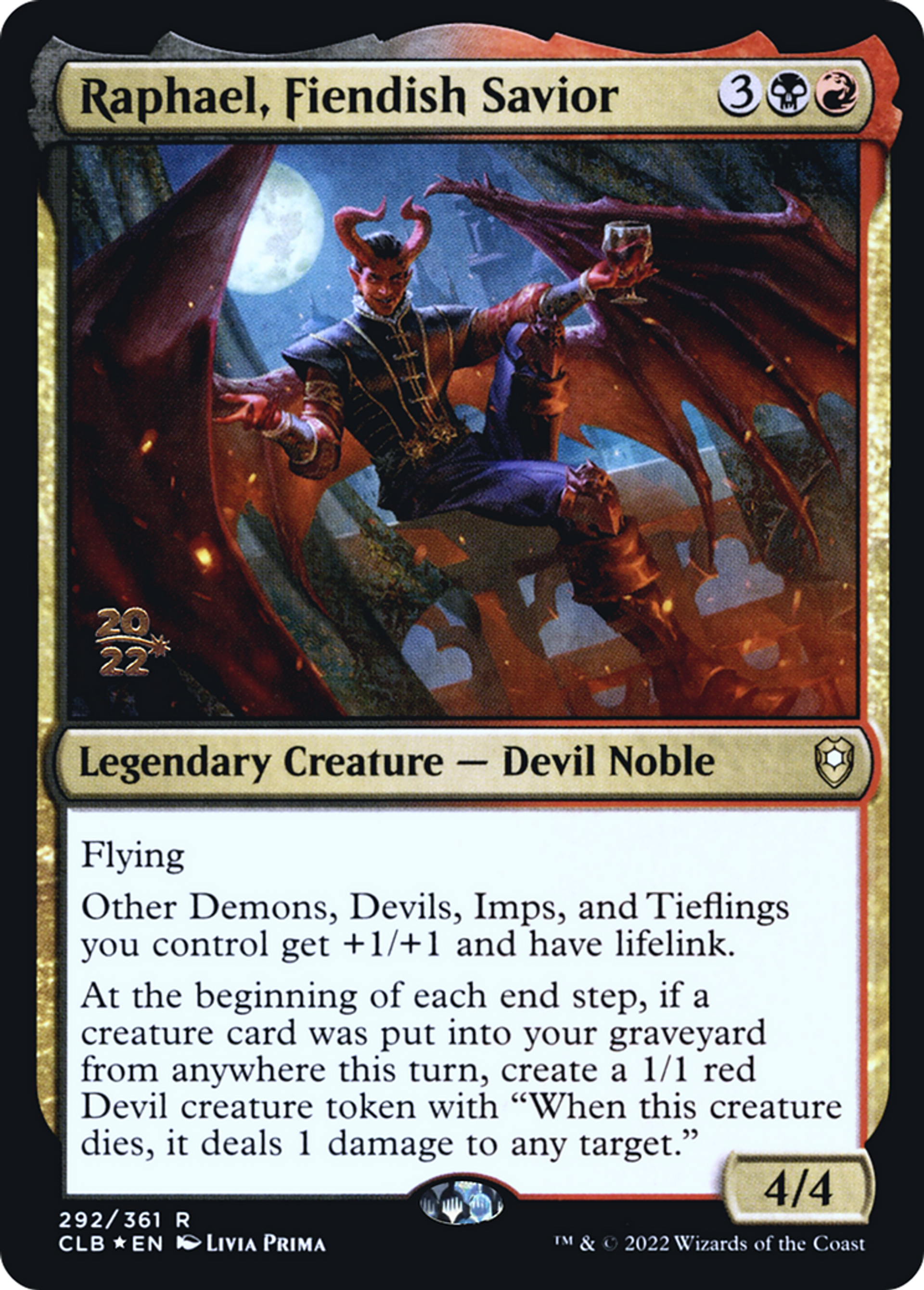 Raphael, Fiendish Savior — Battle for Baldur's Gate Promos — Magic: The Gathering