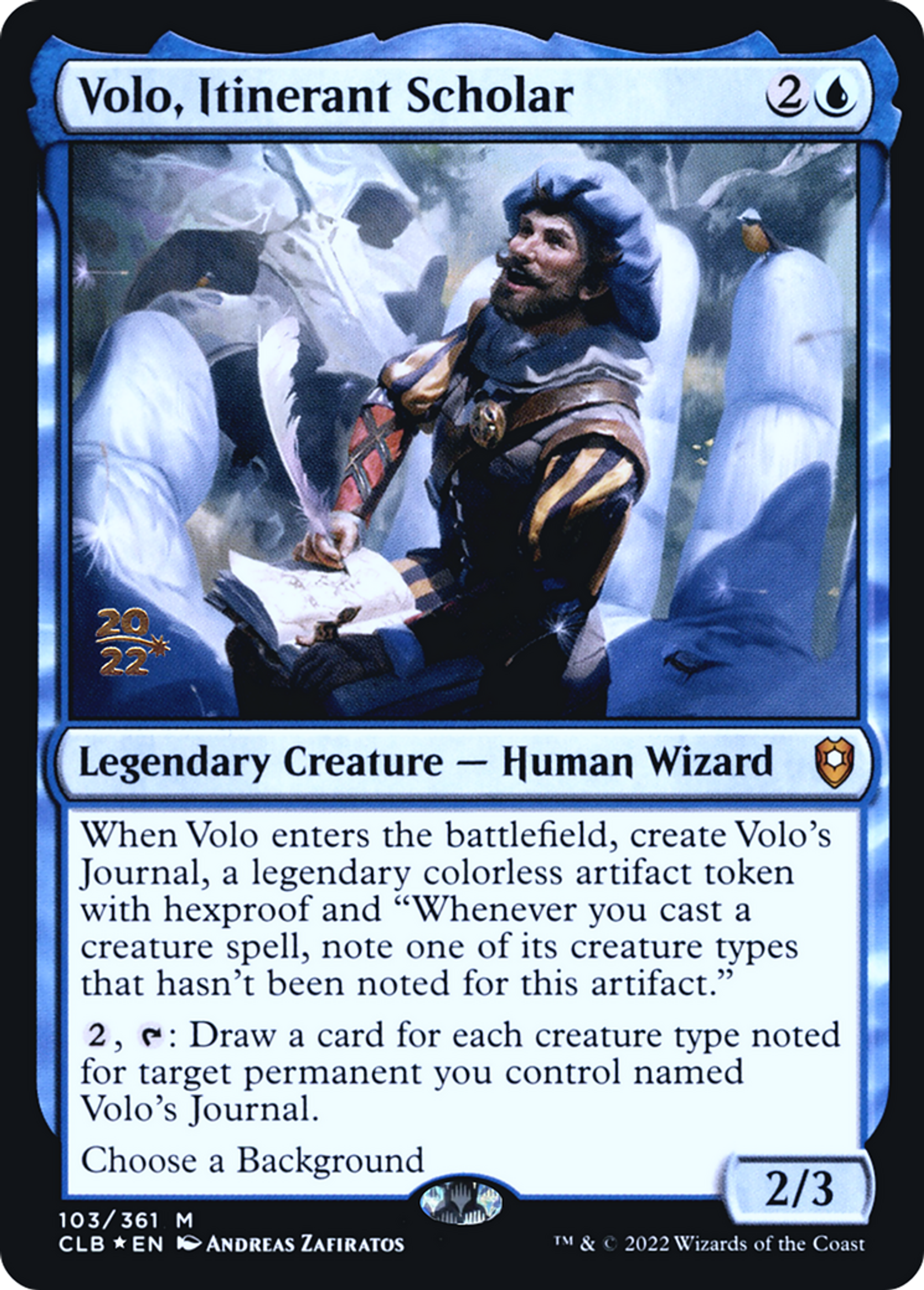 Volo, Itinerant Scholar — Battle for Baldur's Gate Promos — Magic: The Gathering