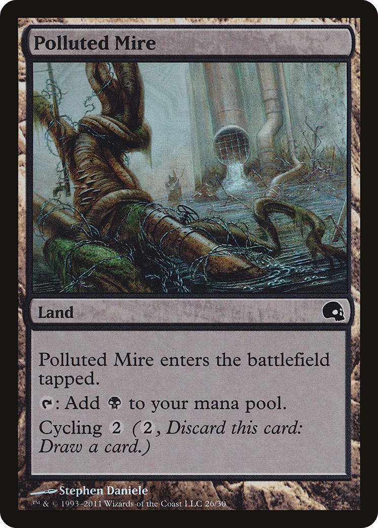 Polluted Mire — Premium Deck Series: Graveborn — Magic: The Gathering