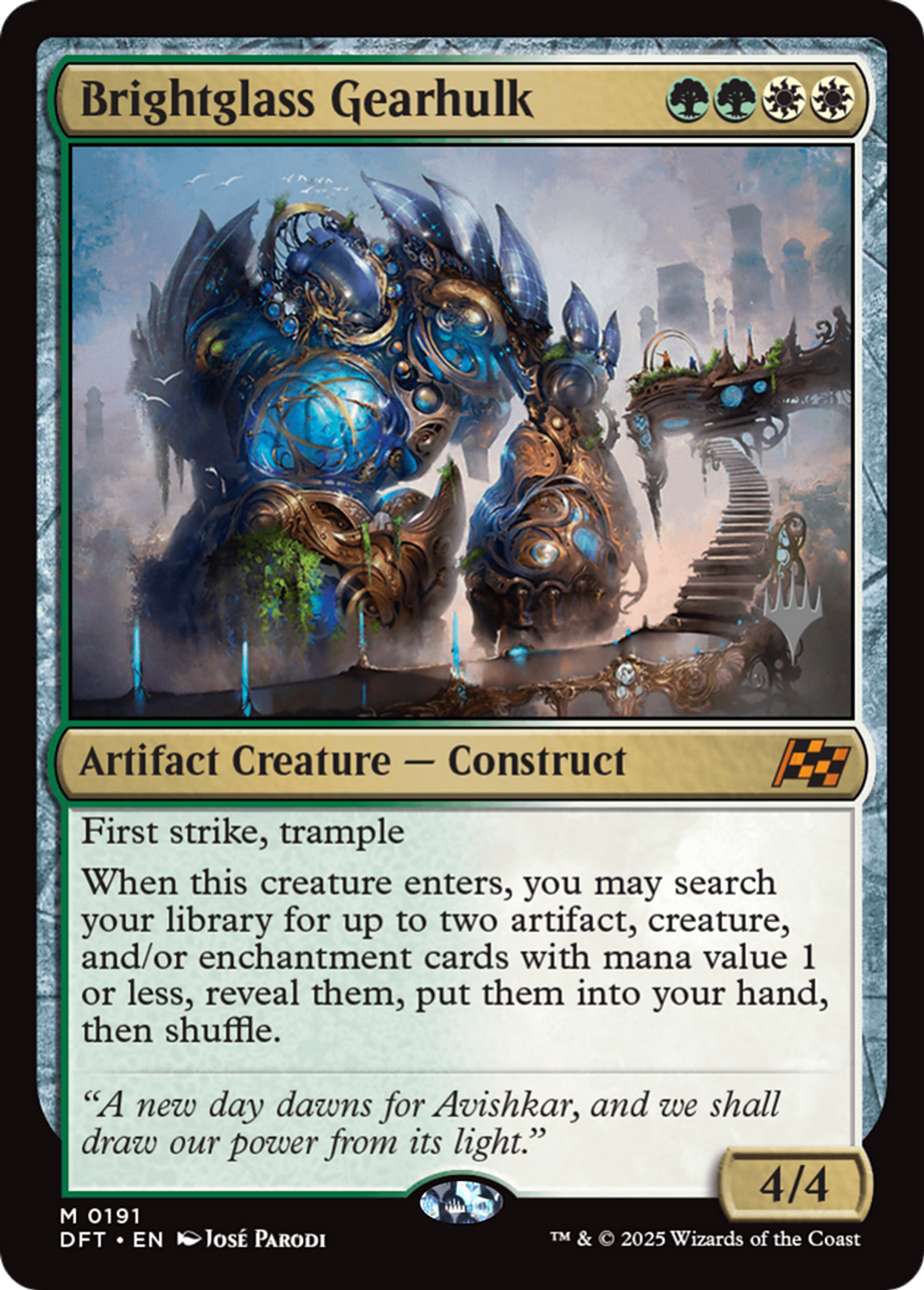 Brightglass Gearhulk — Aetherdrift Promos — Magic: The Gathering